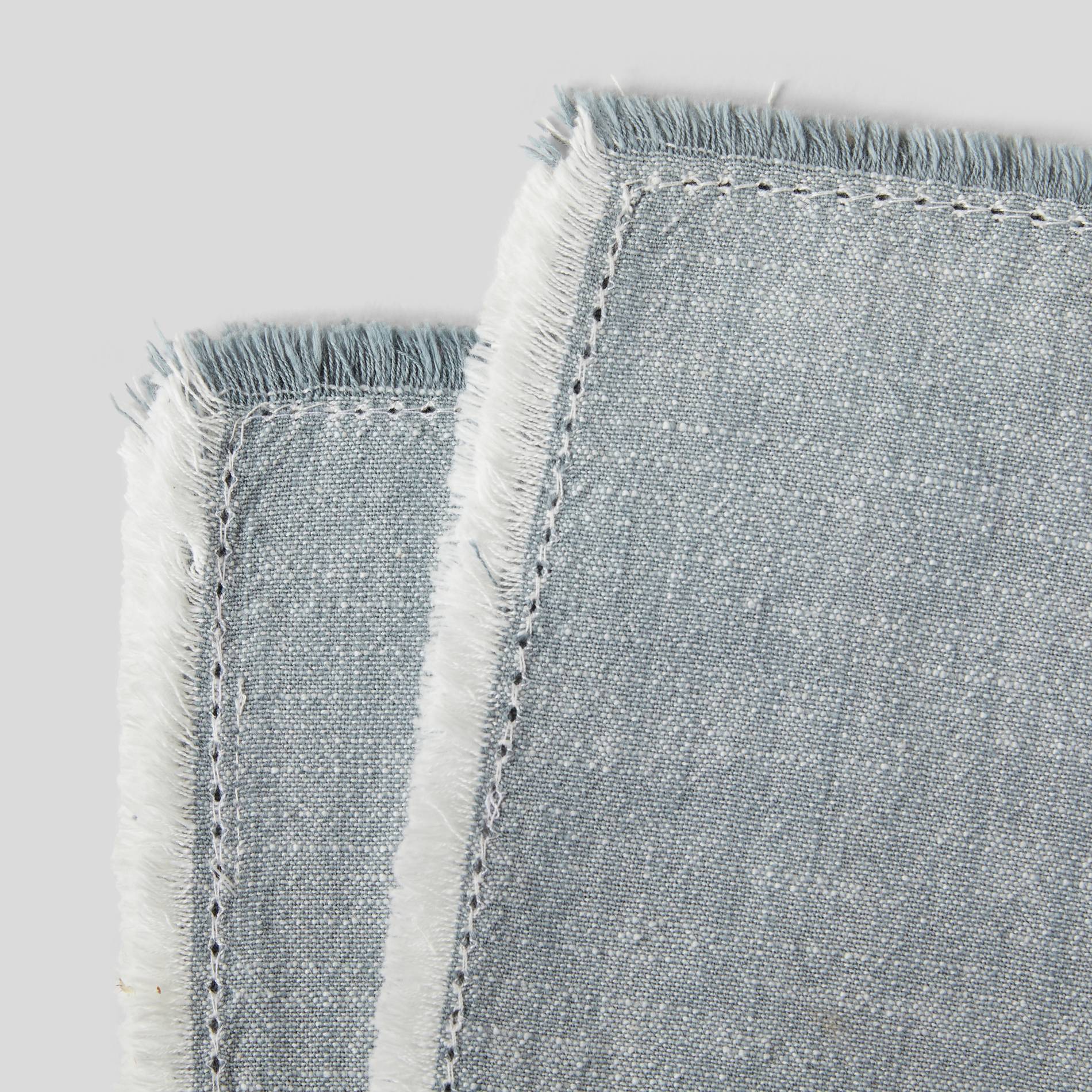 Lot de 2 serviettes chambray, Vert foncé, large image number 1