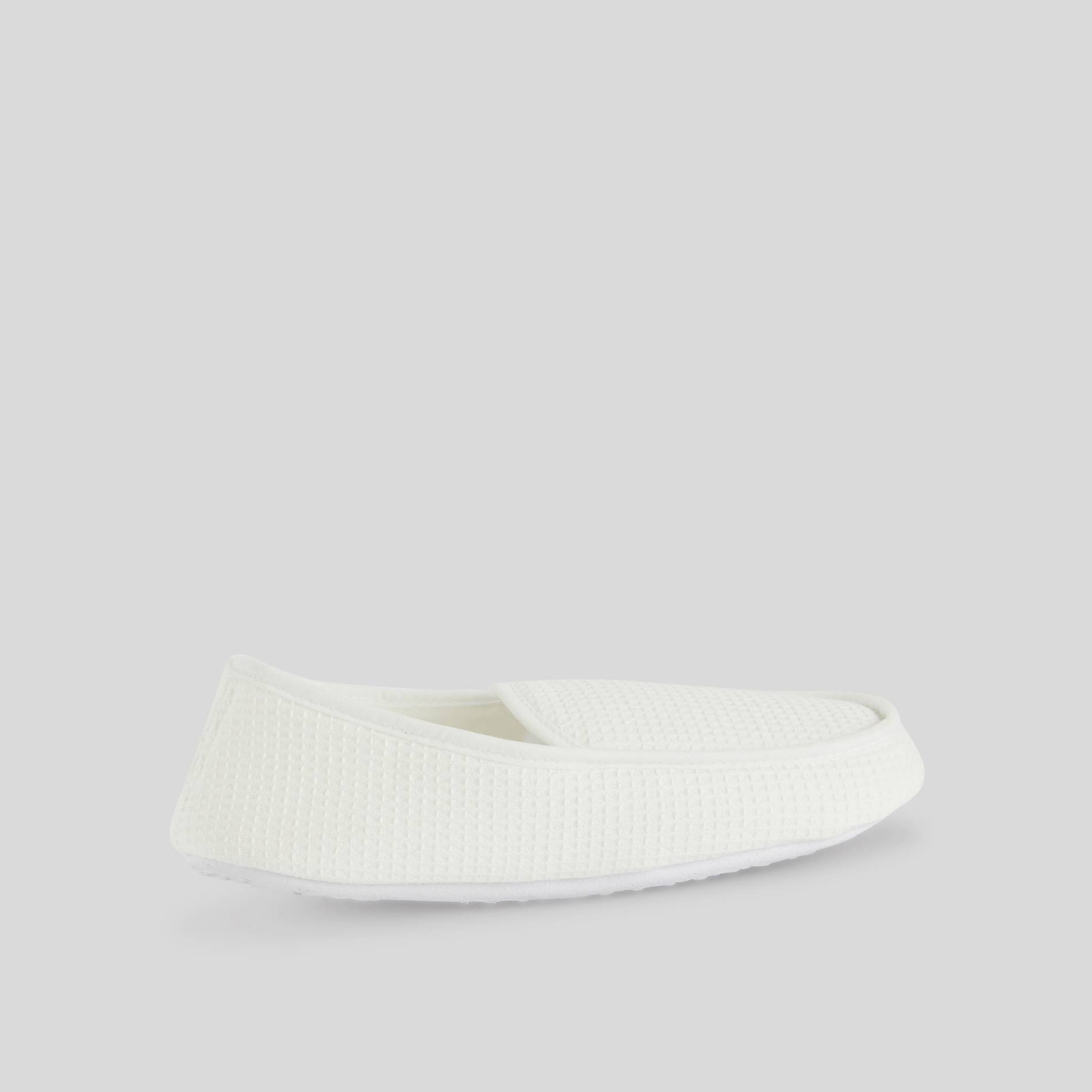 Mocassins unis en nid d'abeille, Blanc, large image number 0