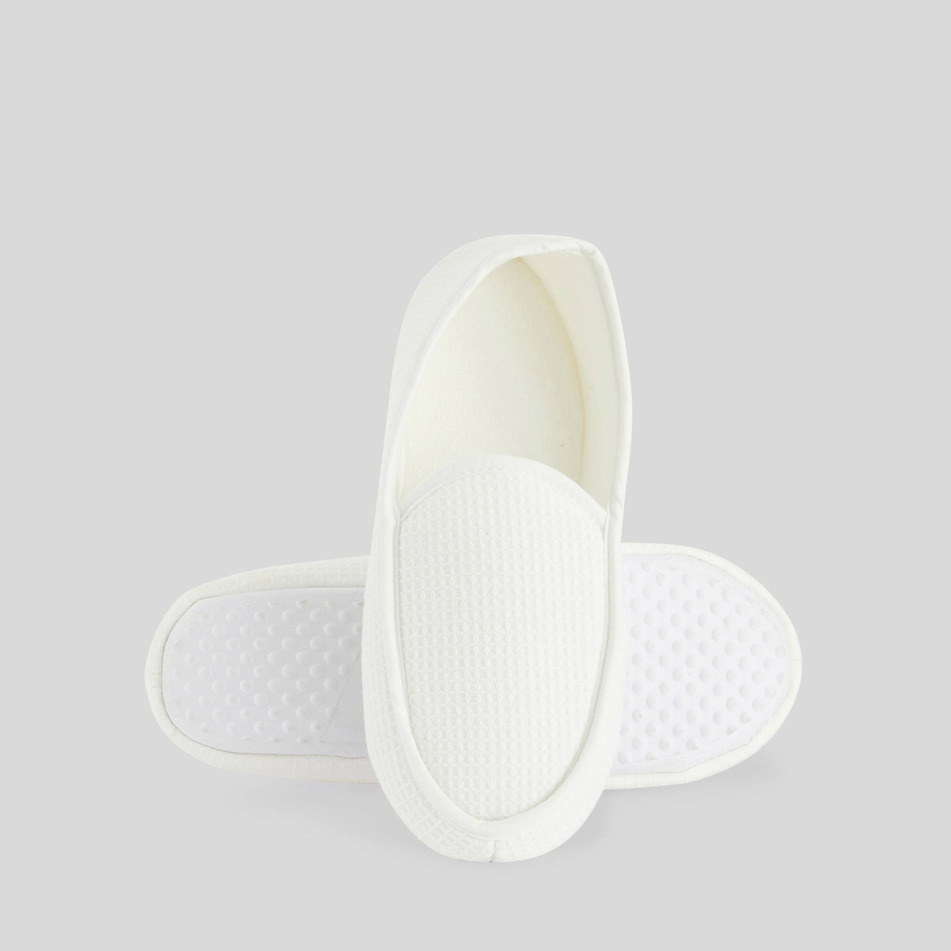 Mocassins unis en nid d'abeille, Blanc, large image number 1.0