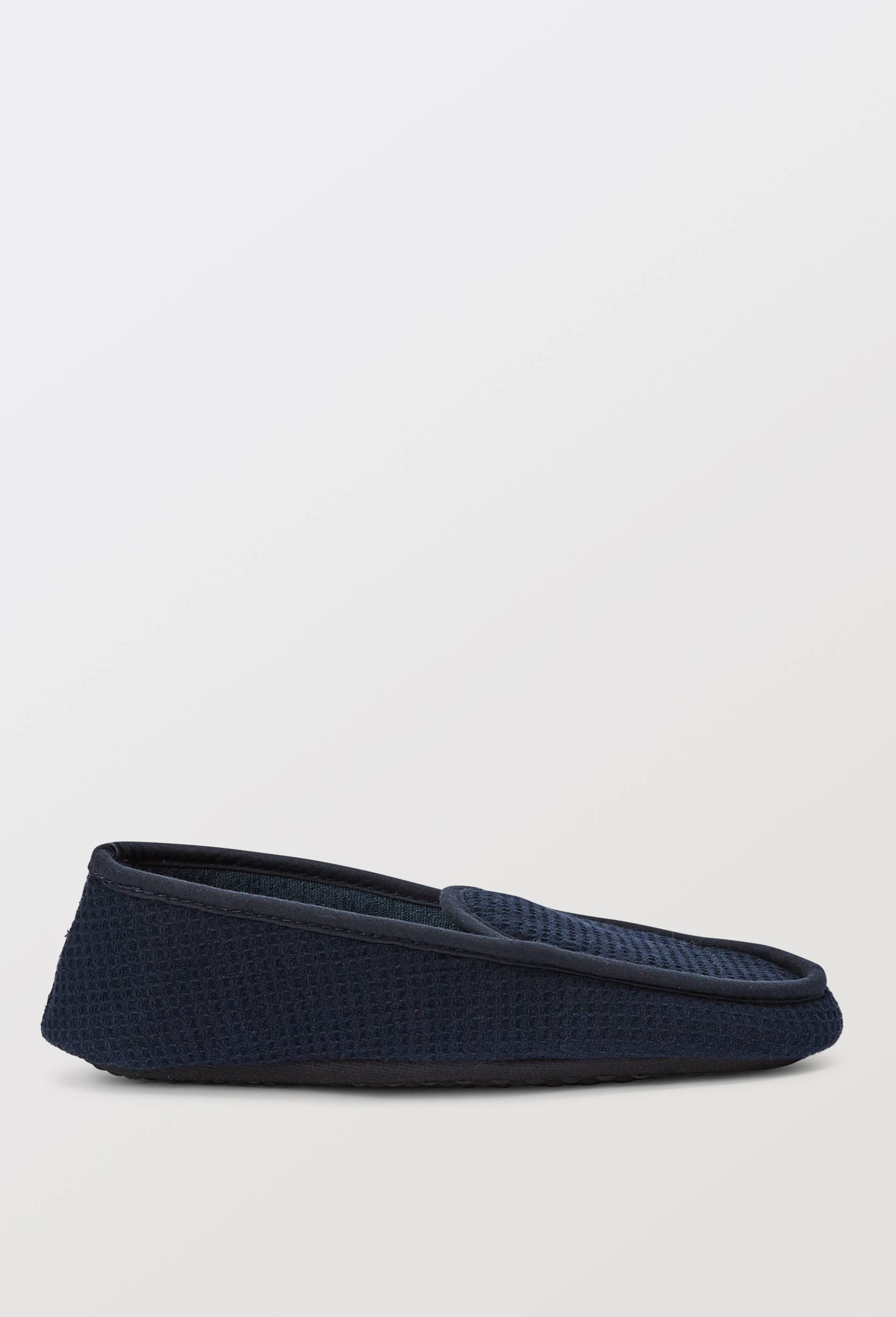 Mocassins unis en nid d'abeille, Bleu foncé, swatch image