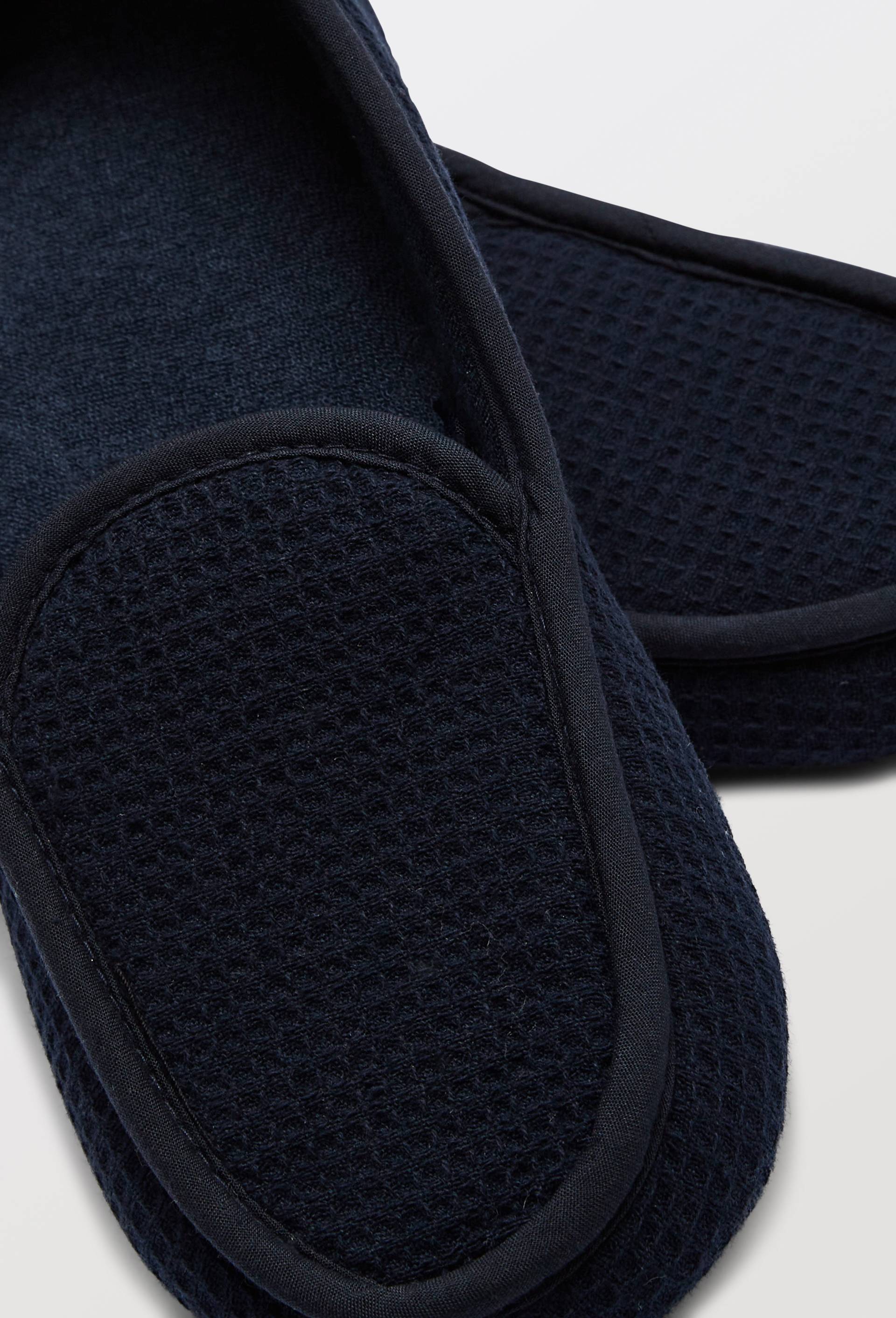 Mocassins unis en nid d'abeille, Bleu foncé, large image number 2.0