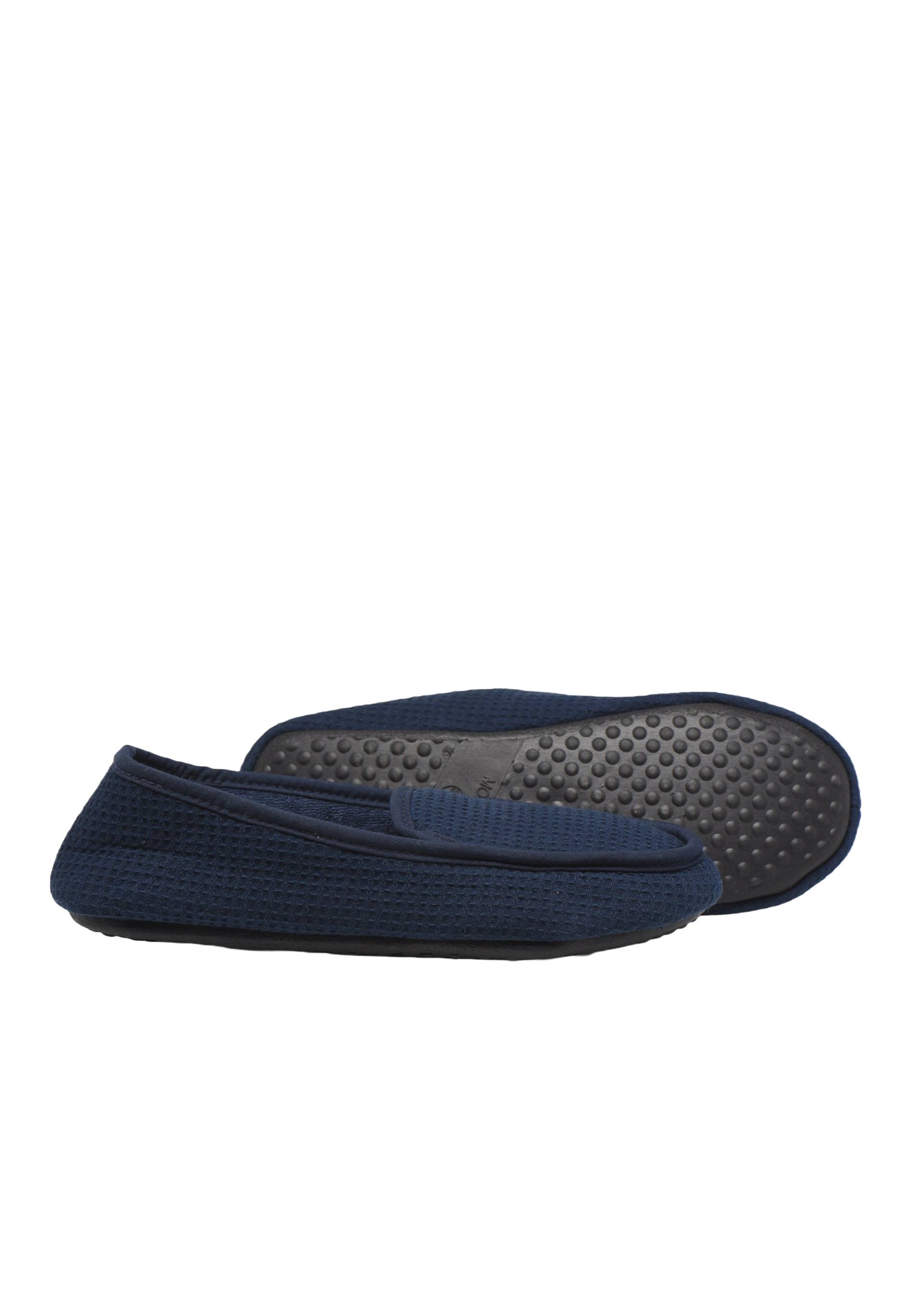 Mocassins unis en nid d'abeille, Bleu fonc&eacute;, large image number 5
