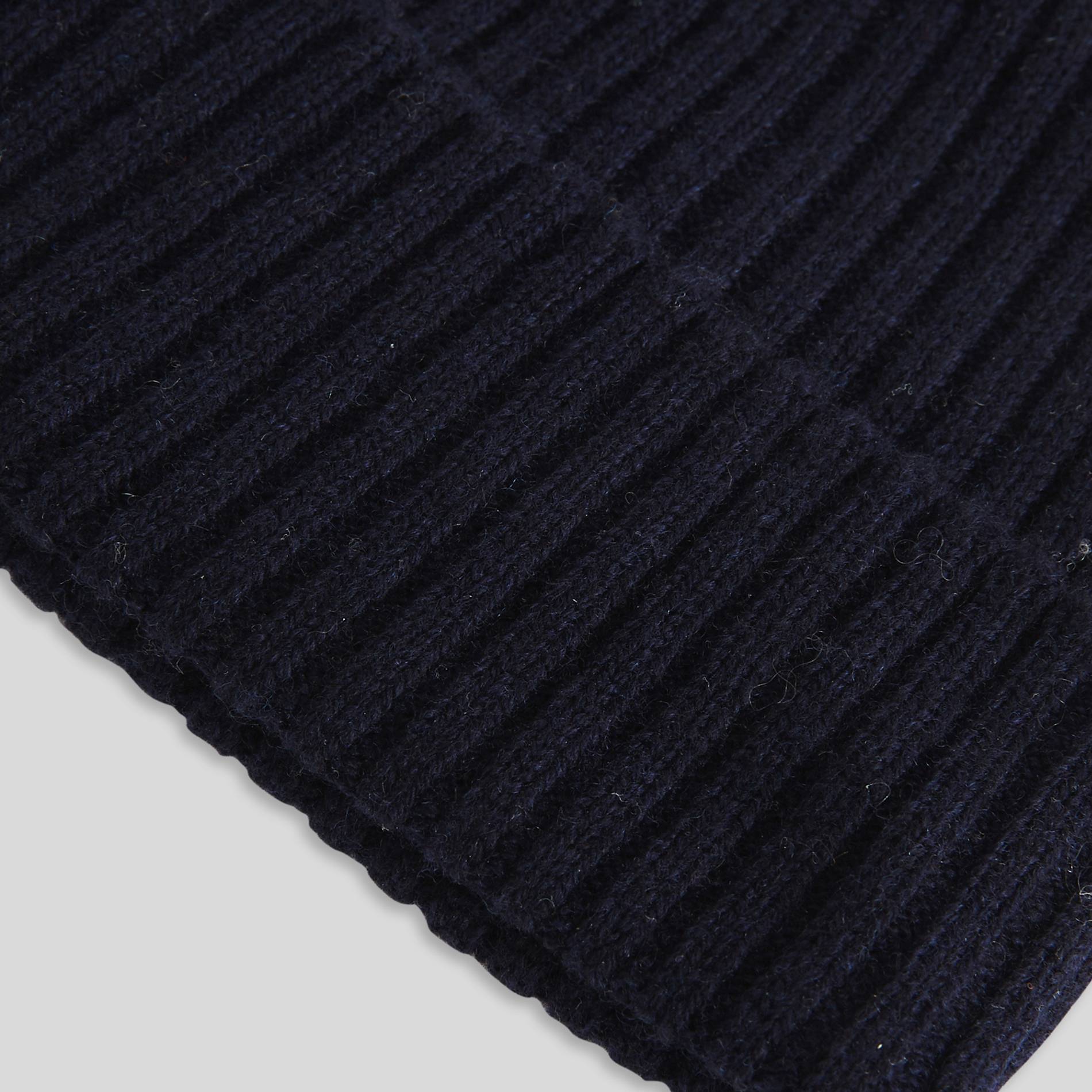 Bonnet en laine et cachemire, Bleu marine, large image number 1