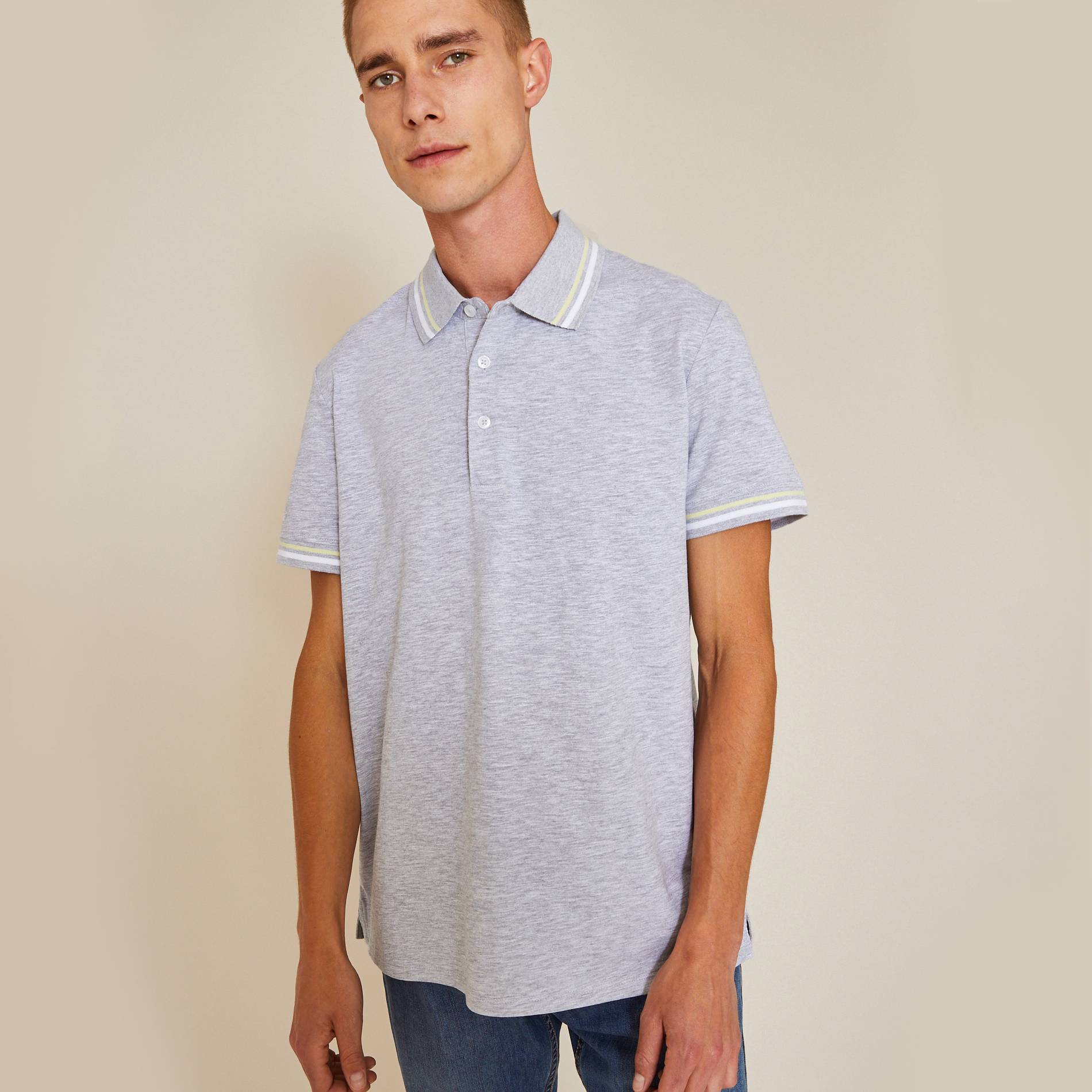 Polo en coton BIO, Gris clair, large image number 0