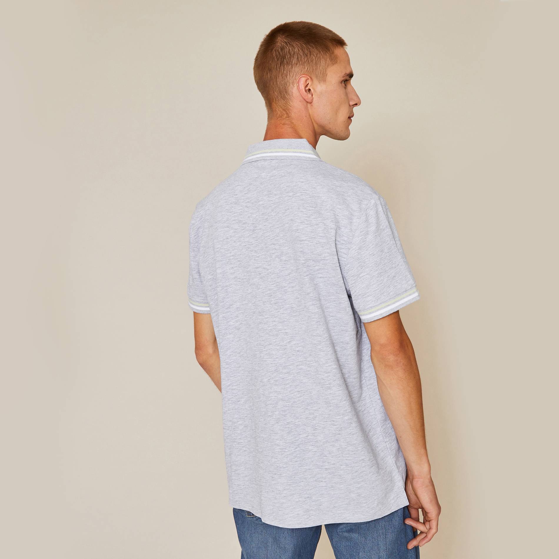 Polo en coton BIO, Gris clair, large image number 1