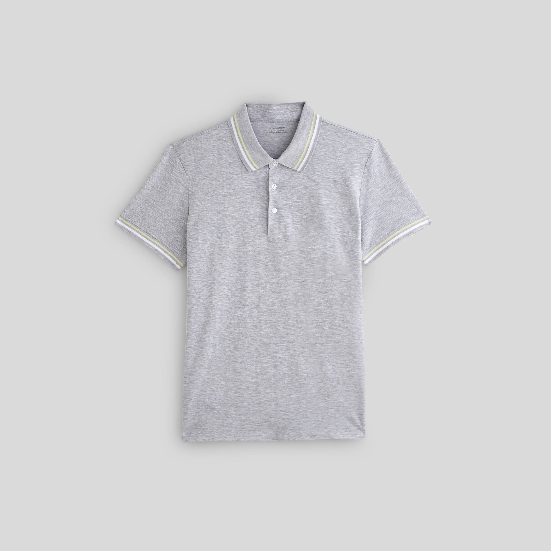 Polo en coton BIO, Gris clair, large image number 2