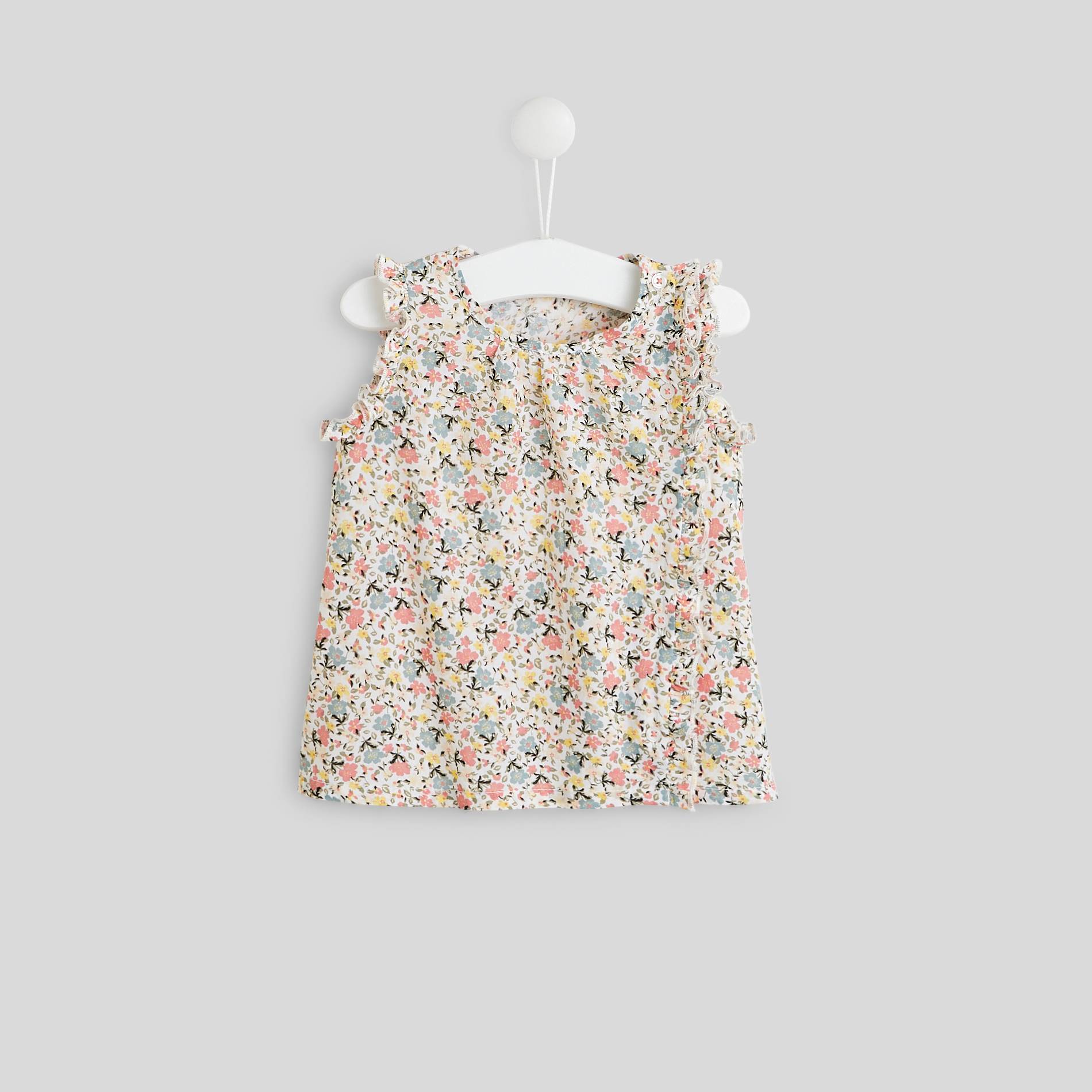 Blouse manches courtes imprimée, Blanc, large image number 0