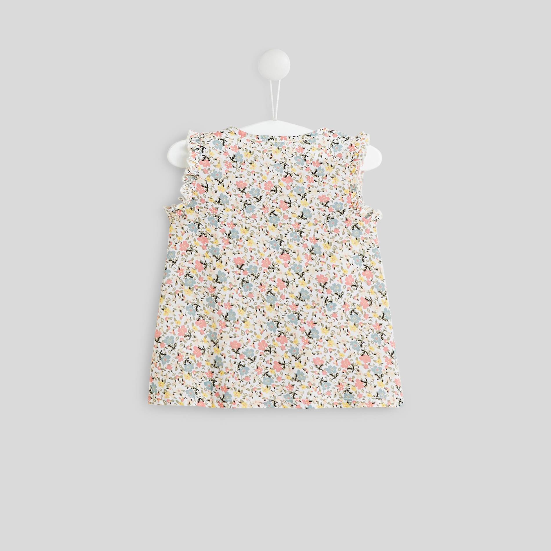 Blouse manches courtes imprimée, Blanc, large image number 1.0