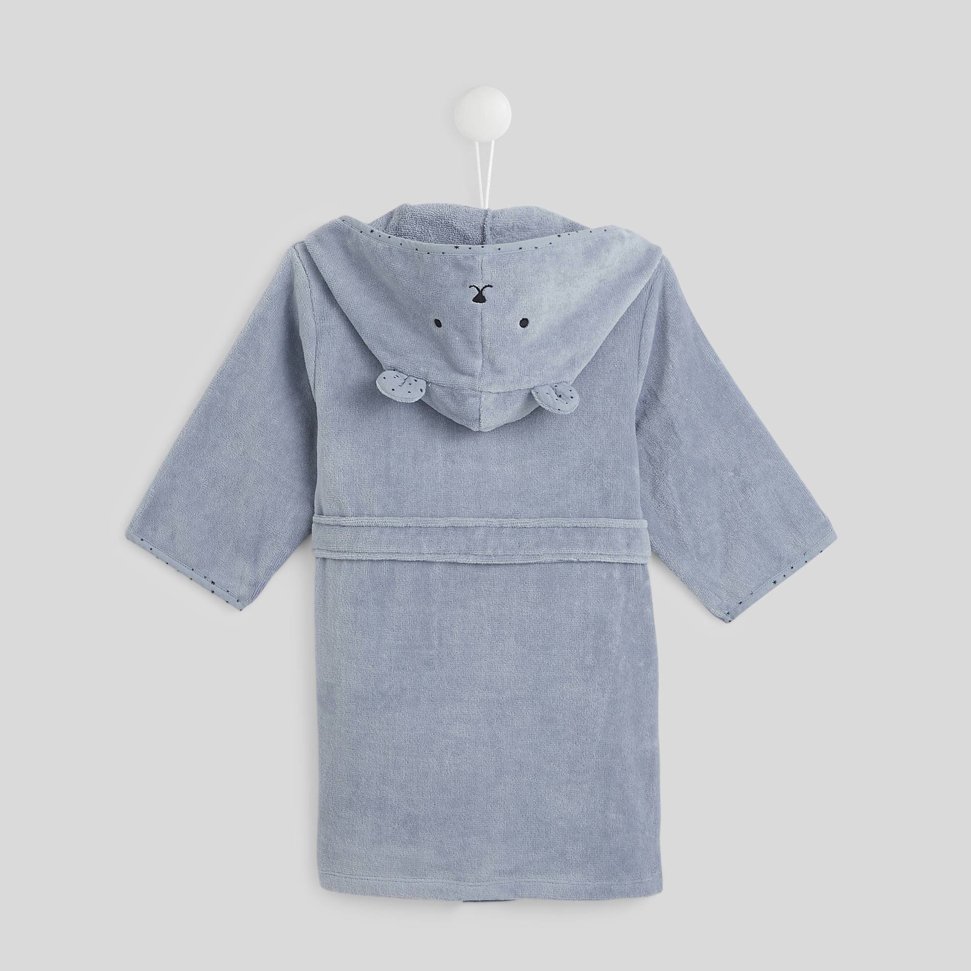 Peignoir brodé, Bleu gris, large image number 1.0