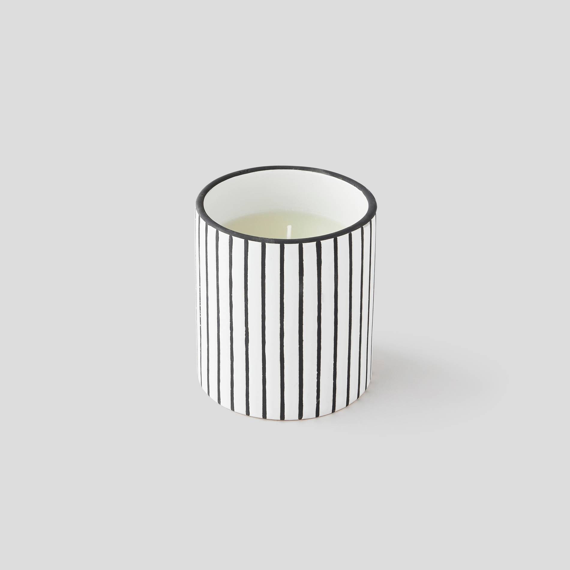Bougie dans pot en céramique, Blanc, large image number 0.0