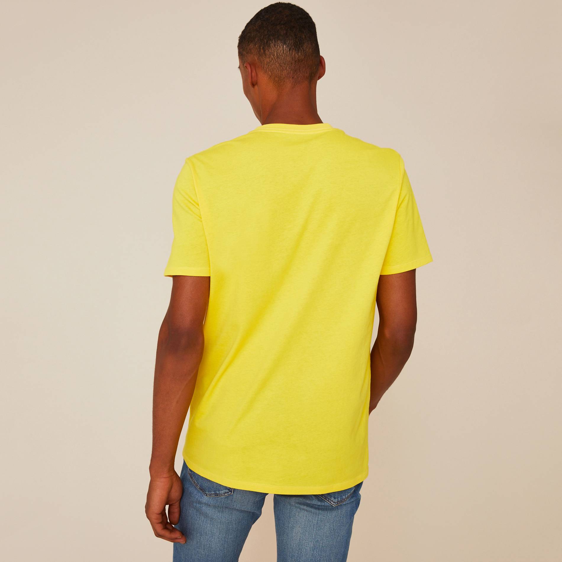 T-shirt manches courtes en coton BIO, Jaune vif, large image number 1