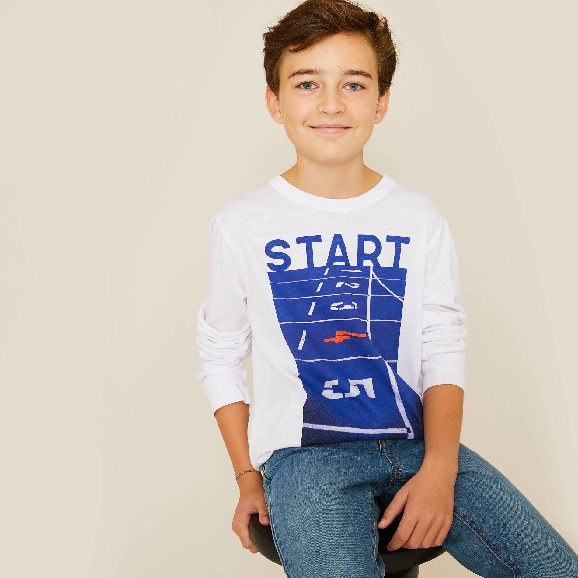 T-shirt manches longues en coton BIO, Blanc, large image number 0