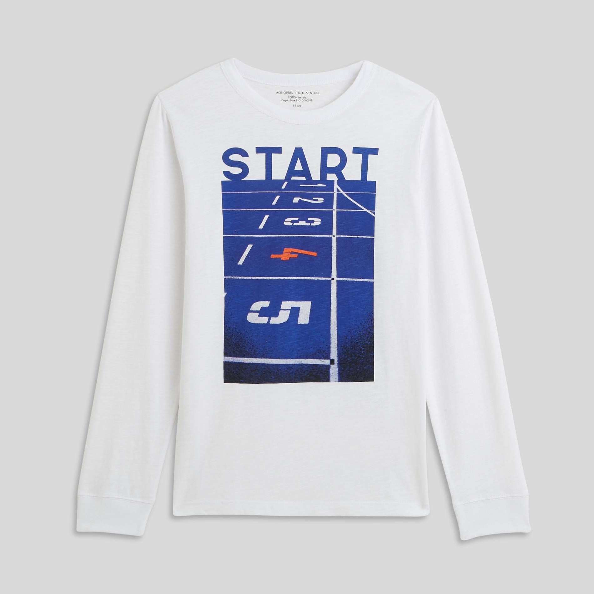 T-shirt manches longues en coton BIO, Blanc, large image number 1