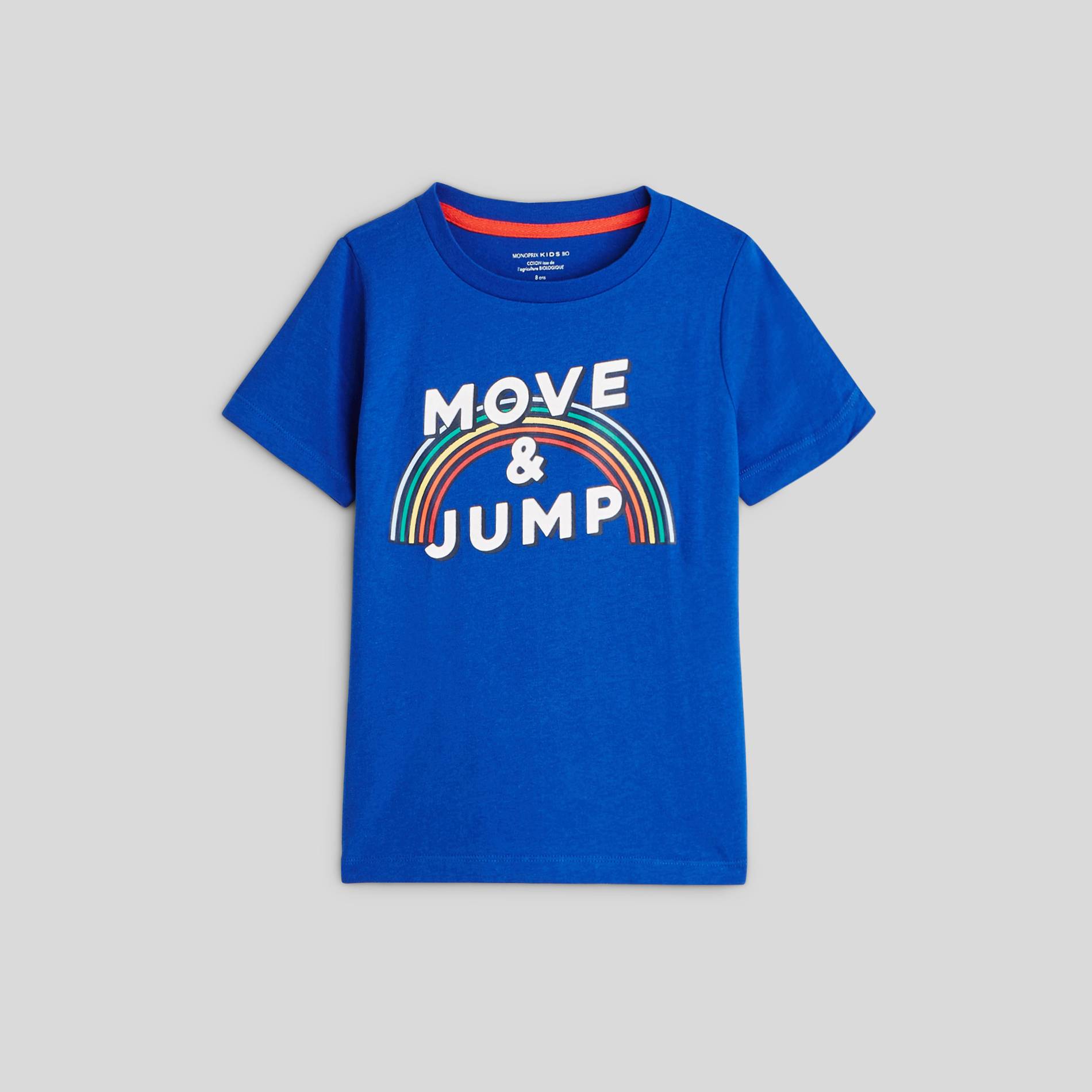 T-shirt manches courtes en coton BIO, Bleu vif, large image number 0.0
