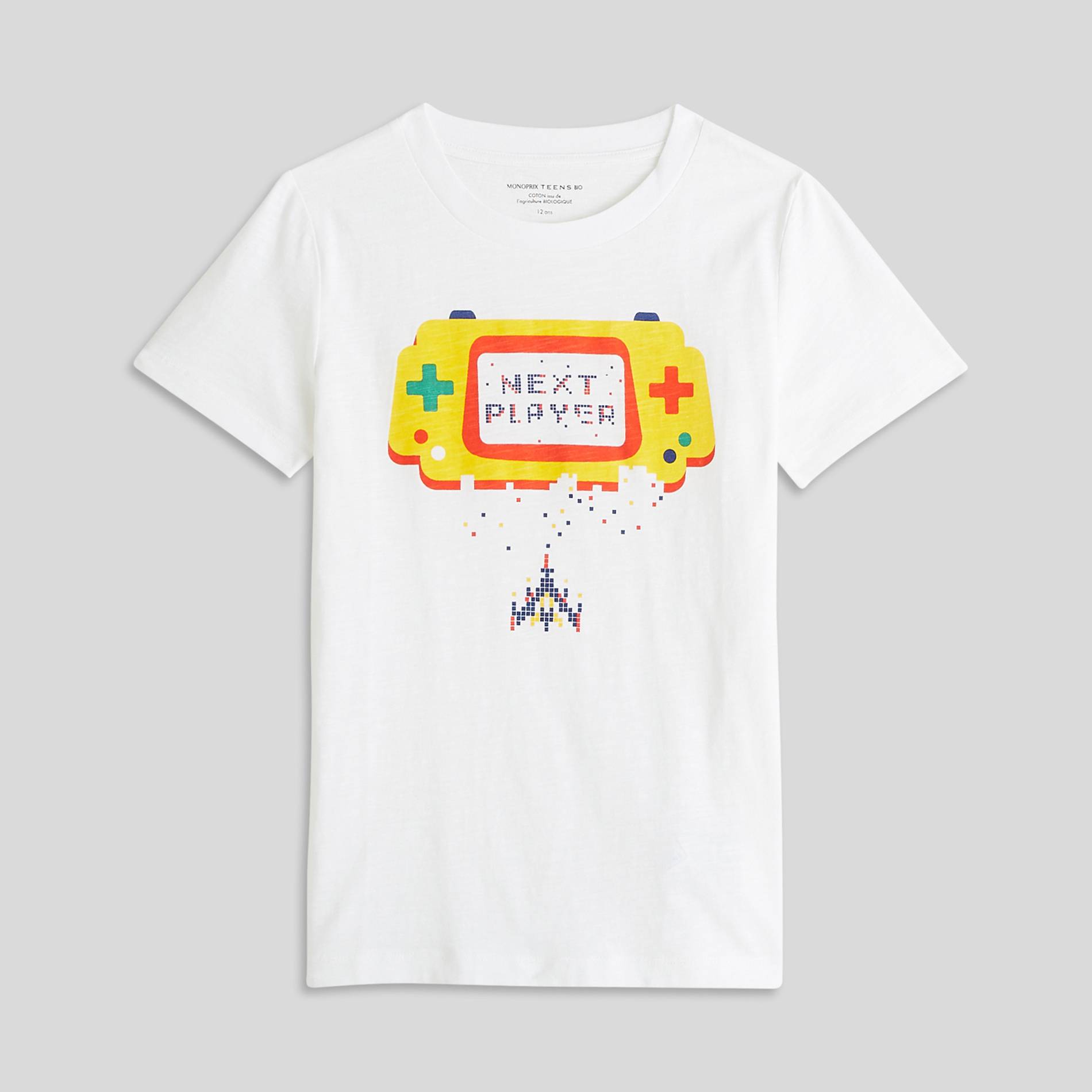 T-shirt manches courtes en coton BIO, Blanc, large image number 0