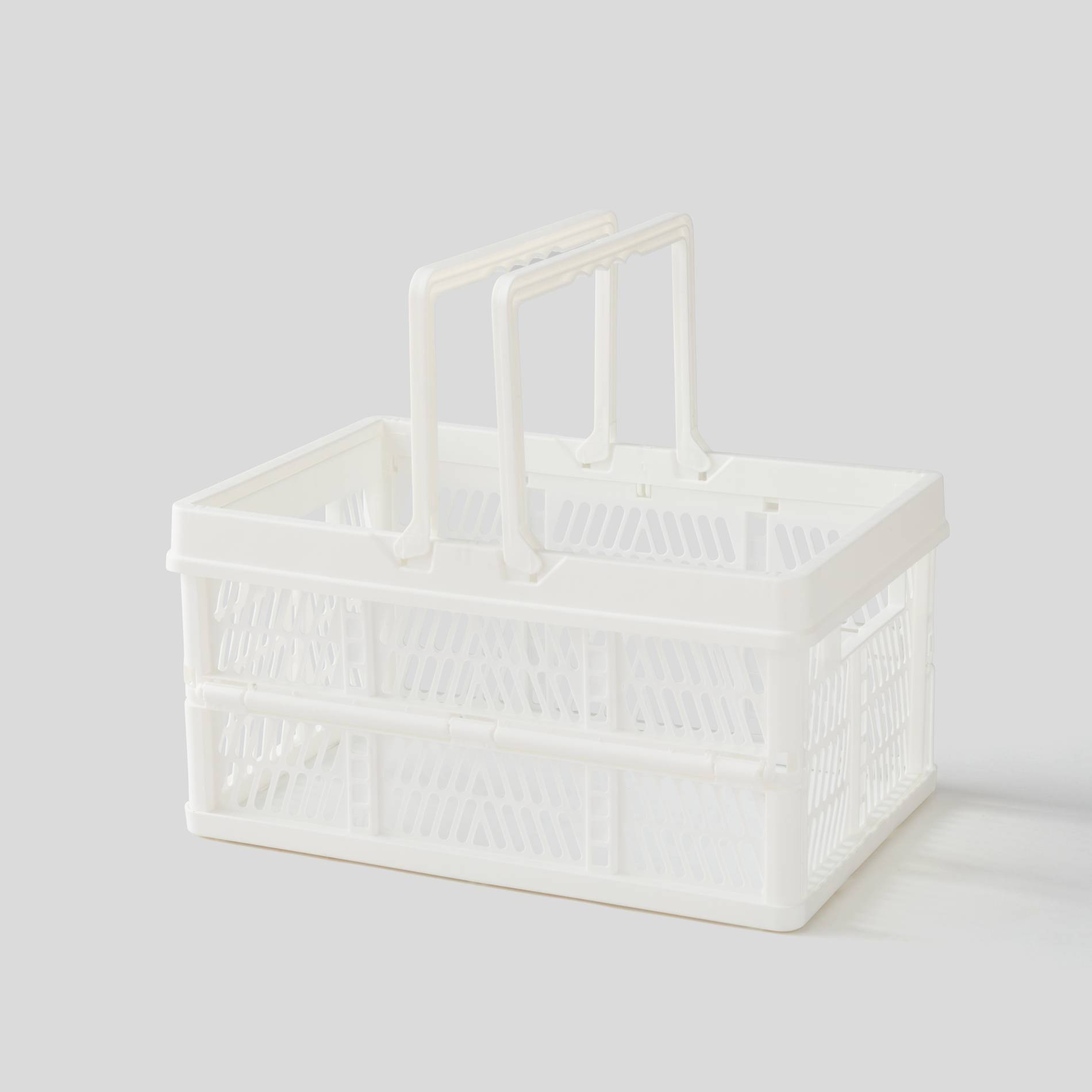 Cagette de rangement pliable, Blanc, large image number 0