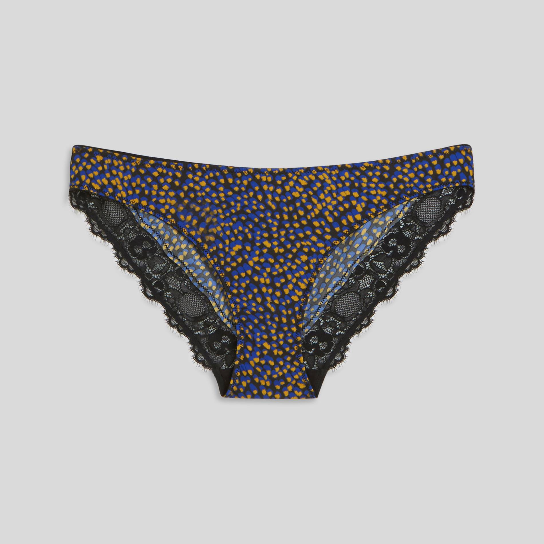 Culotte chiffon imprimée, Noir, large image number 2