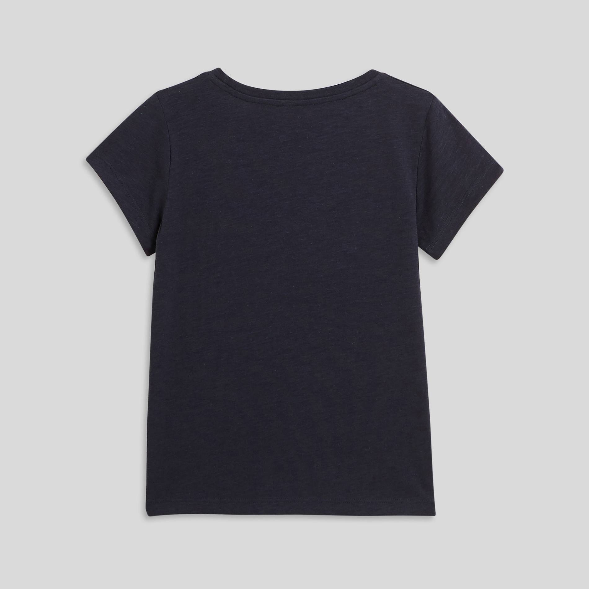 T-shirt manches courtes PARIS en coton BIO, Bleu marine, large image number 2.0
