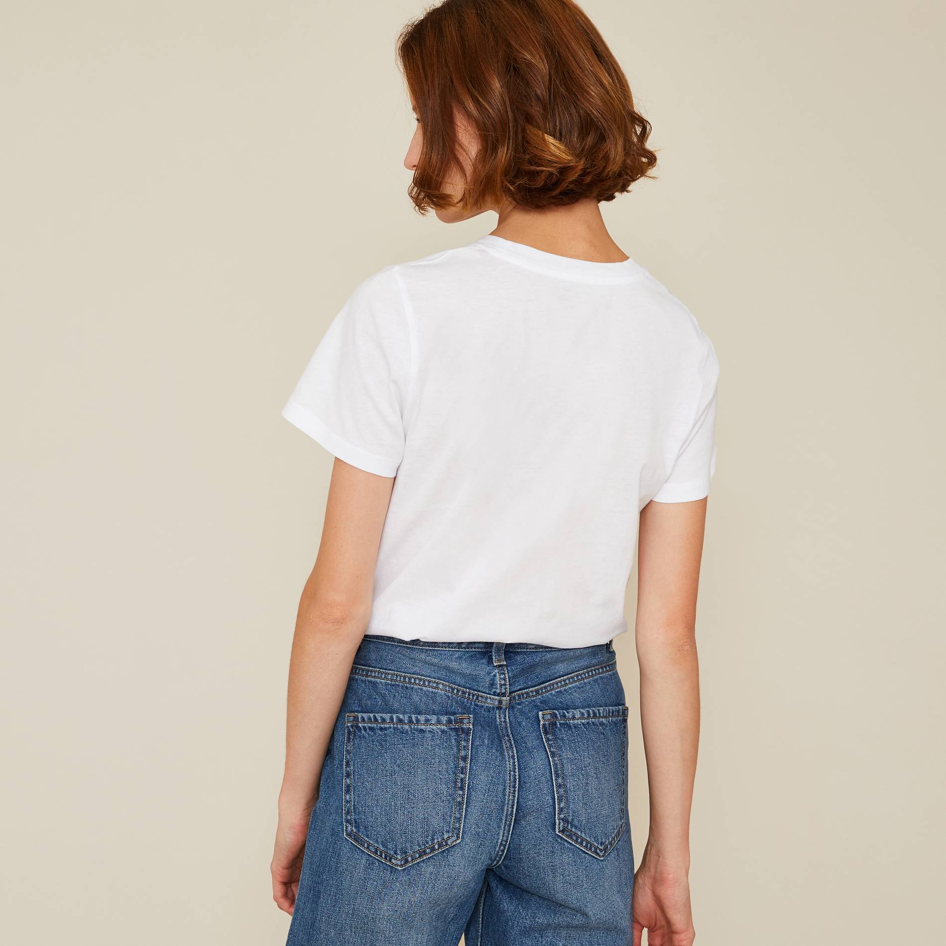 T-shirt manches courtes avec inscription, Blanc, large image number 1