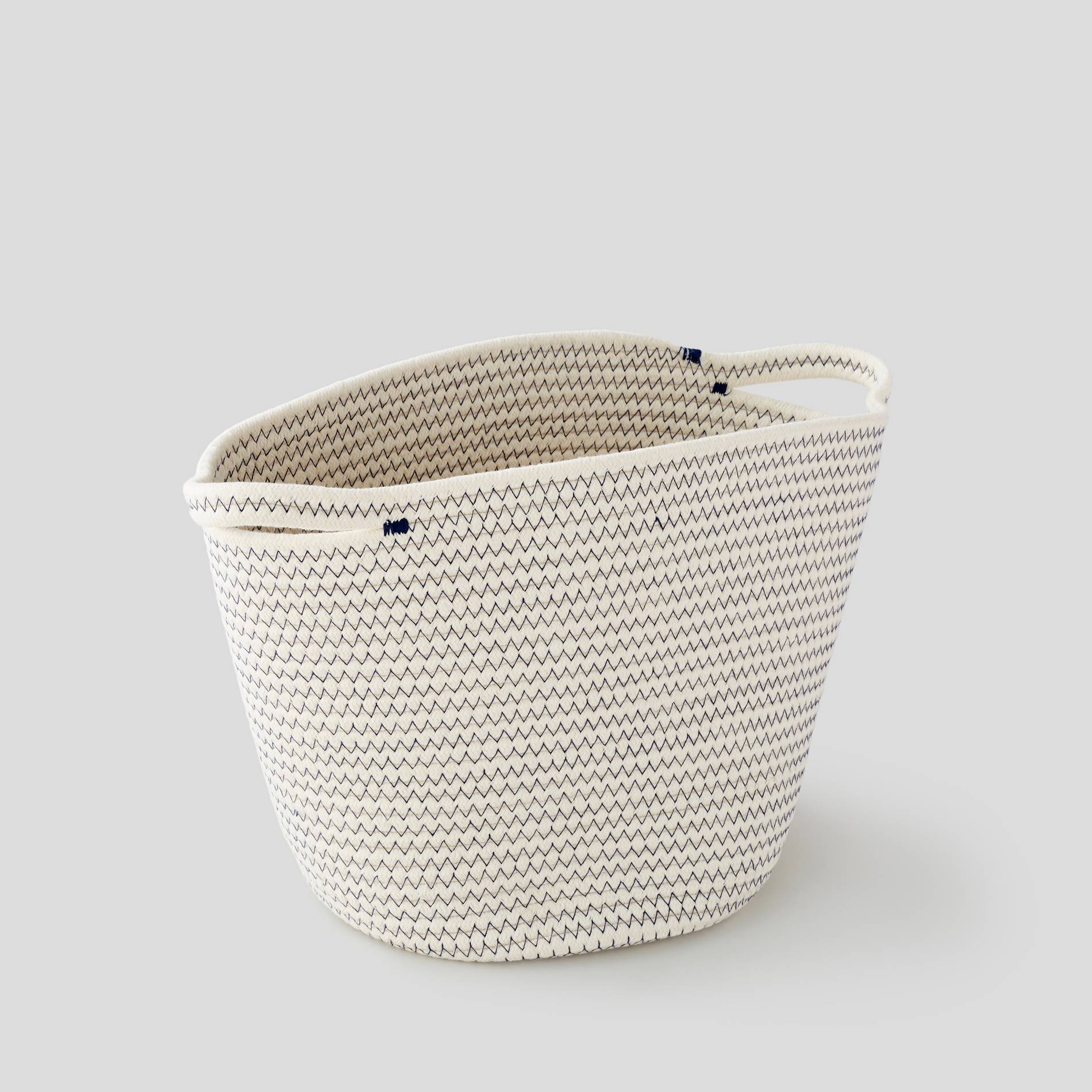 Panier haut en coton, Ecru, large image number 0