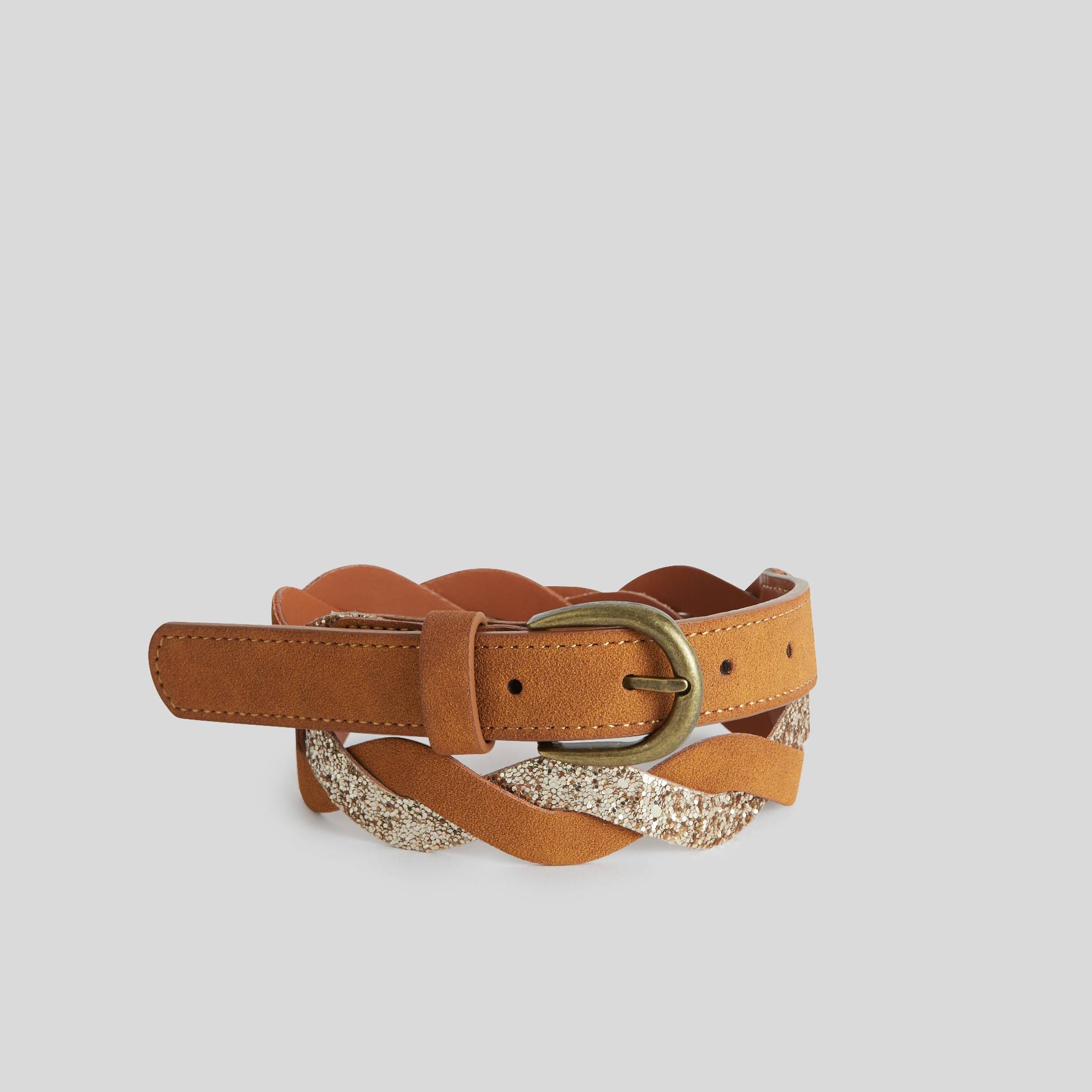 Ceinture tréssée, Kaki, large image number 0