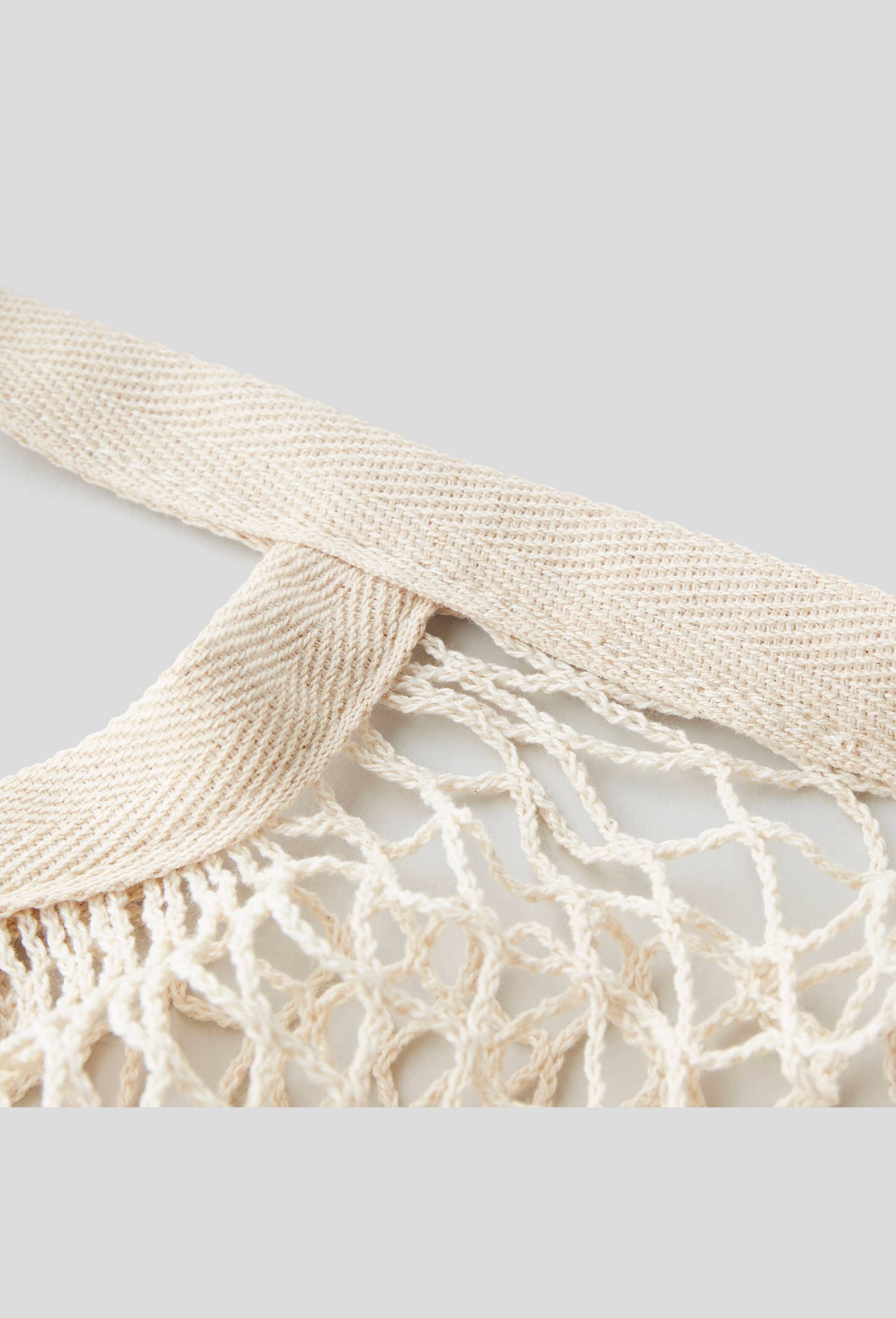 Sac filet de course, Beige clair, large image number 1