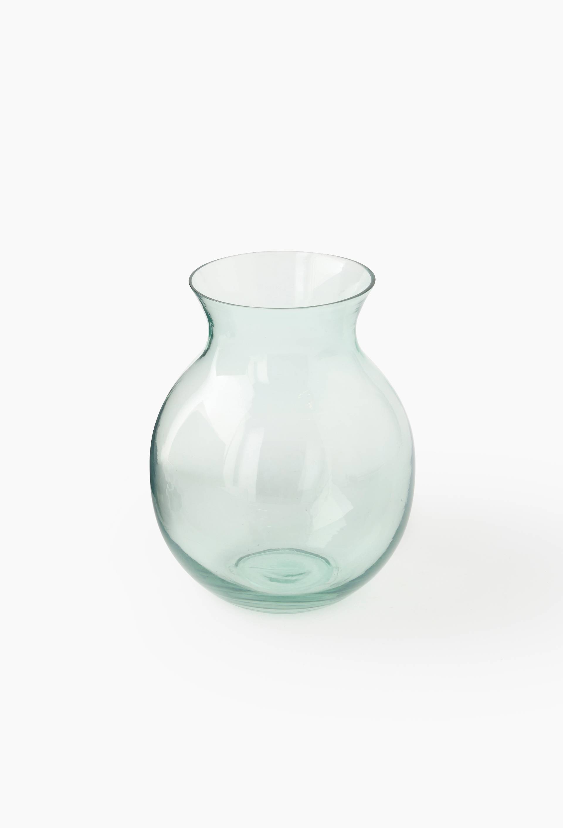 Vase rond, 14xH16cm, en verre, Transparent, large image number 0
