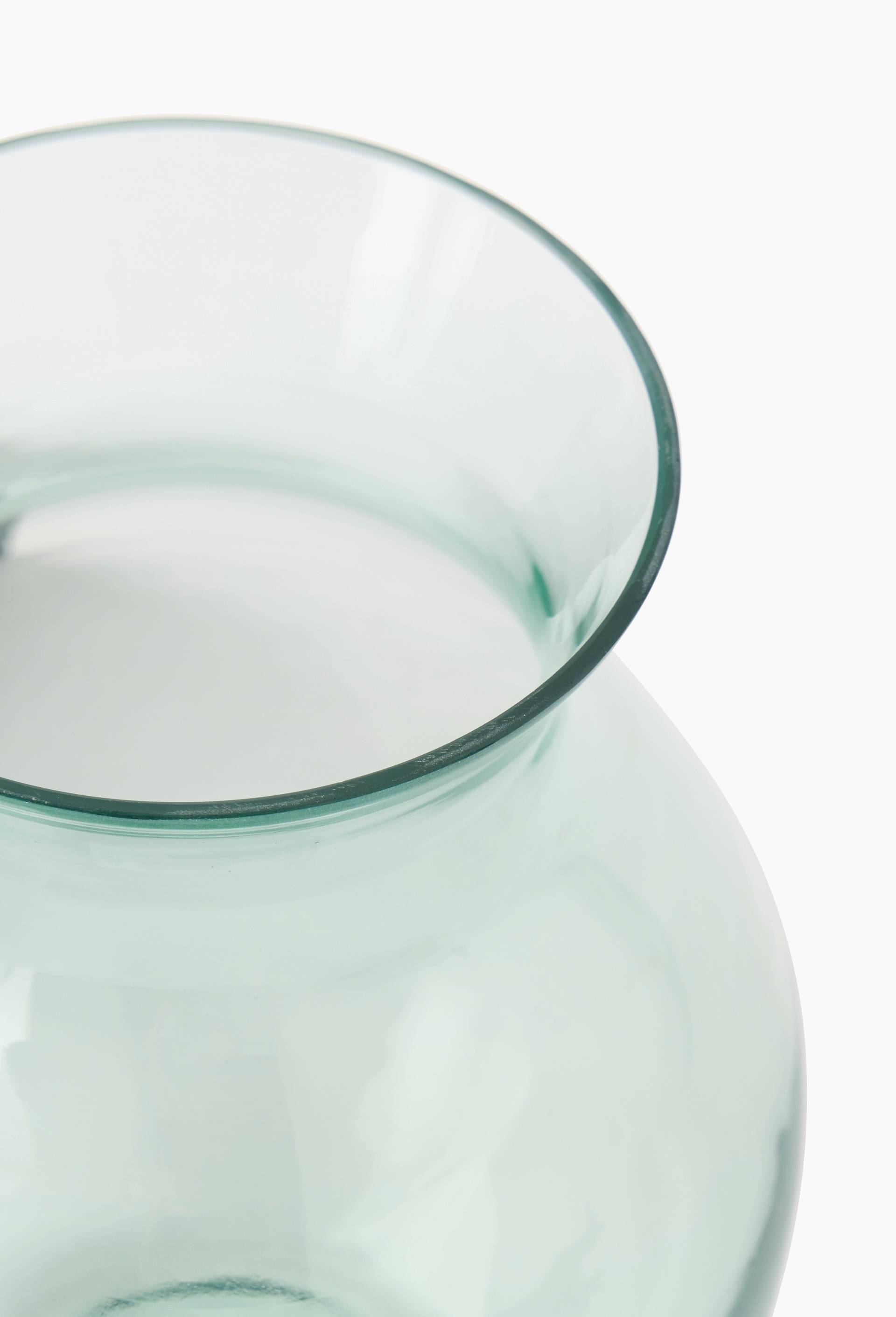 Vase rond, 14xH16cm, en verre, Transparent, large image number 1