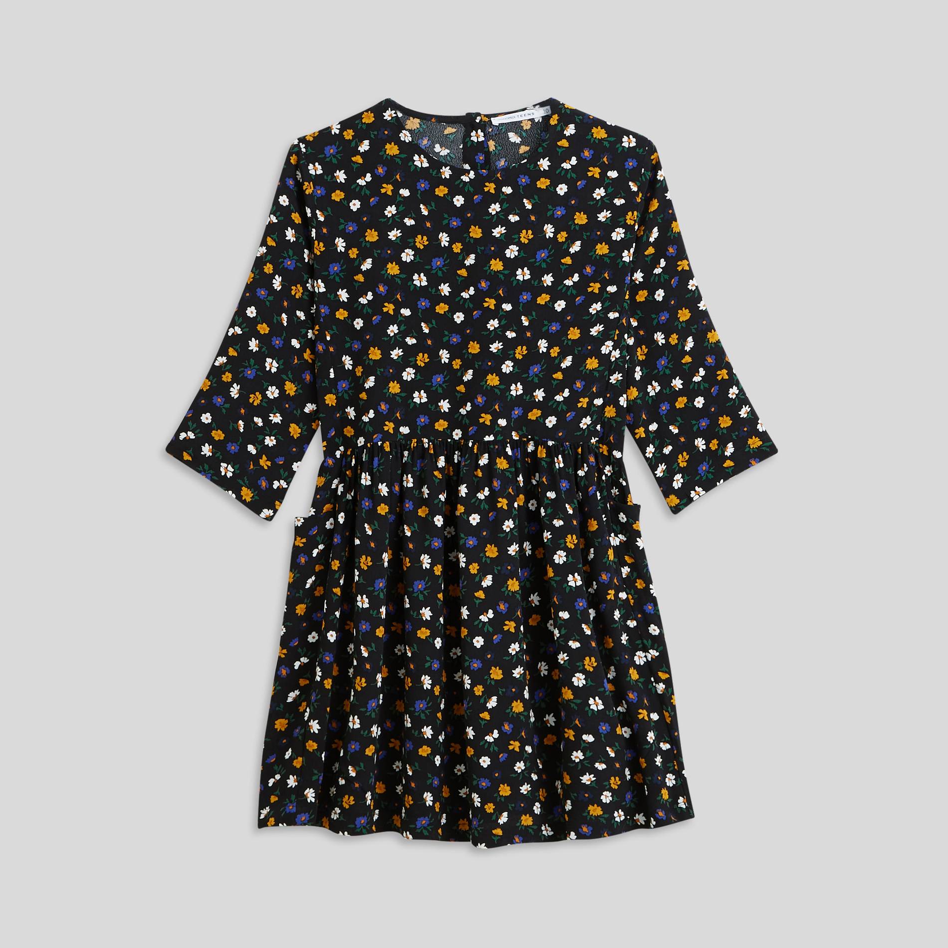 Robe imprimée en viscose, Noir, large image number 1.0