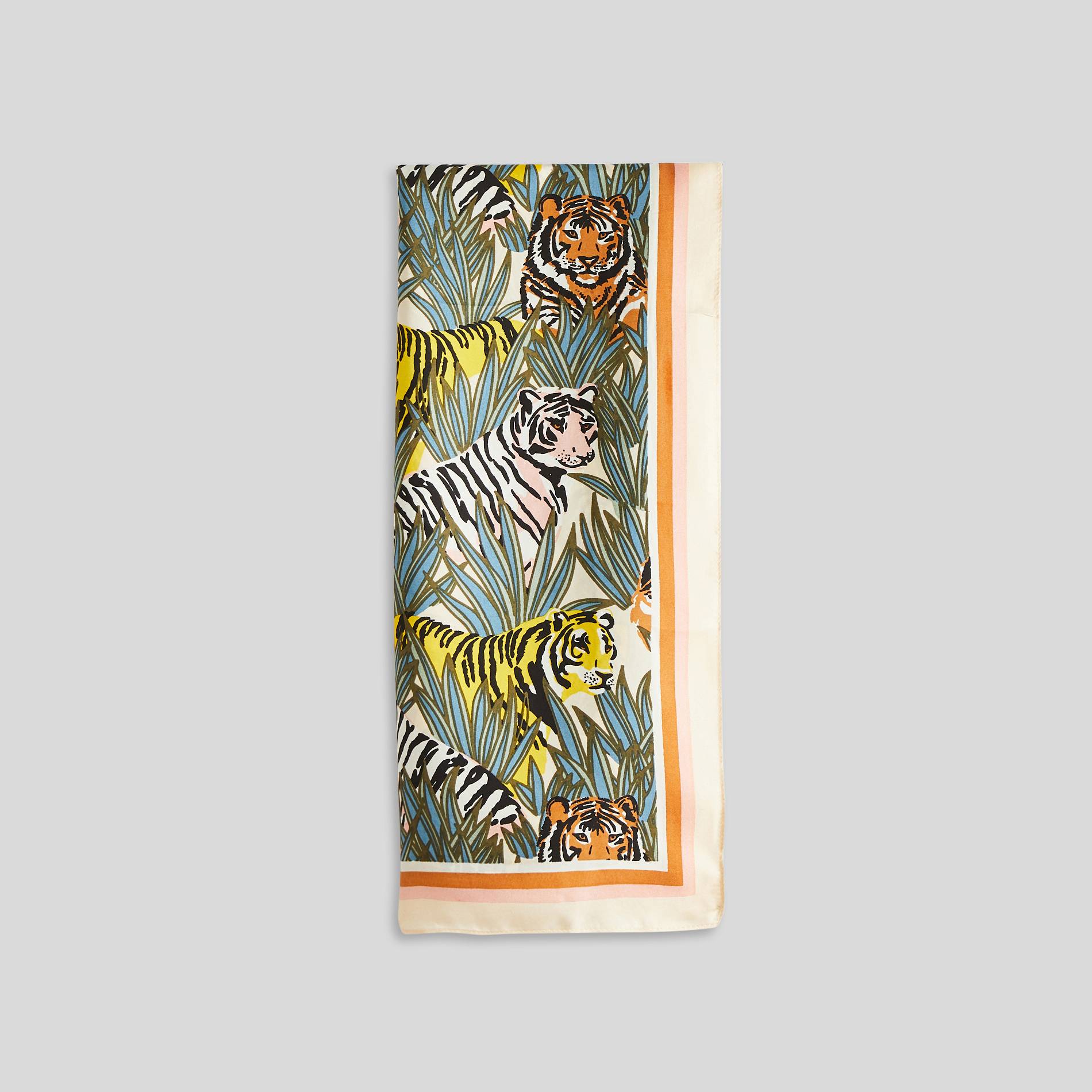 Foulard en soie, Ecru, large image number 1