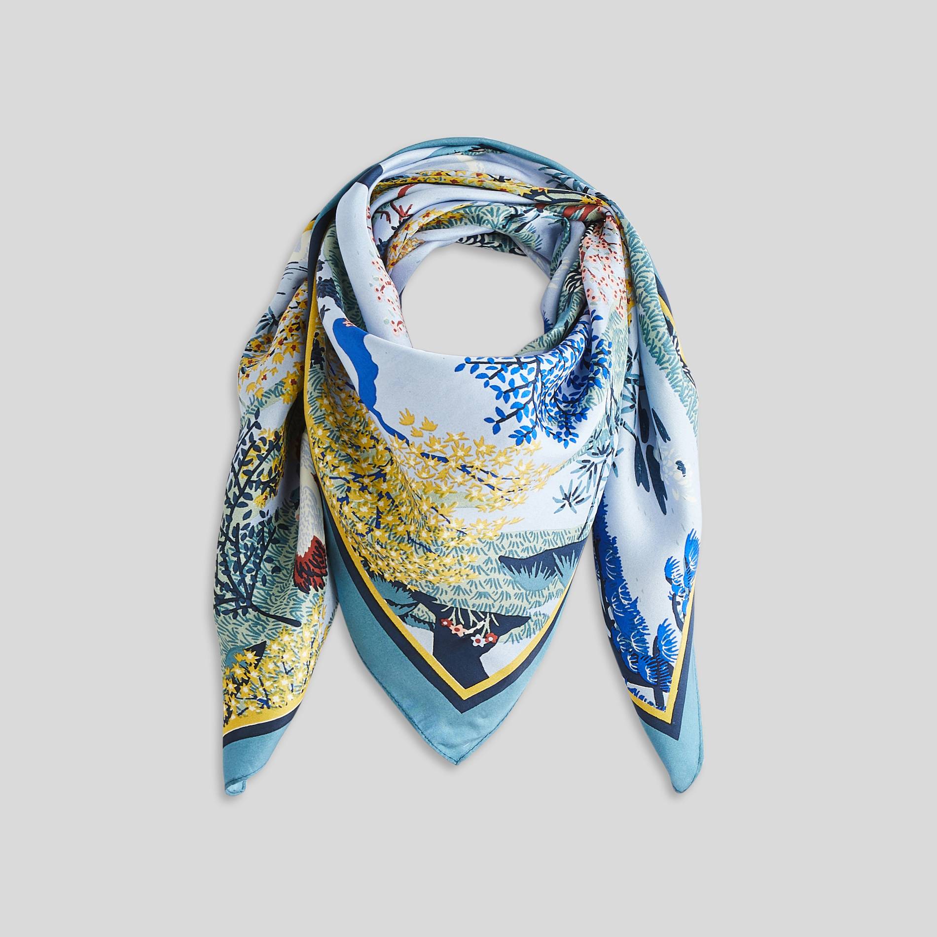 Foulard en soie, Bleu pâle, large image number 0