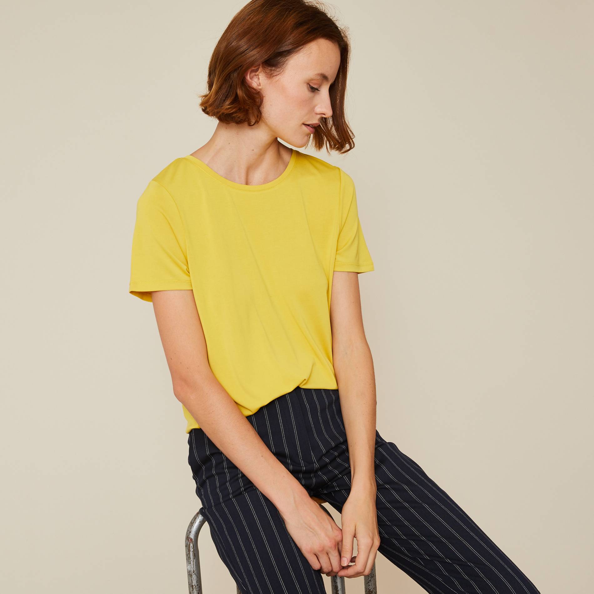 T-shirt manches courtes, Jaune, large image number 0.0