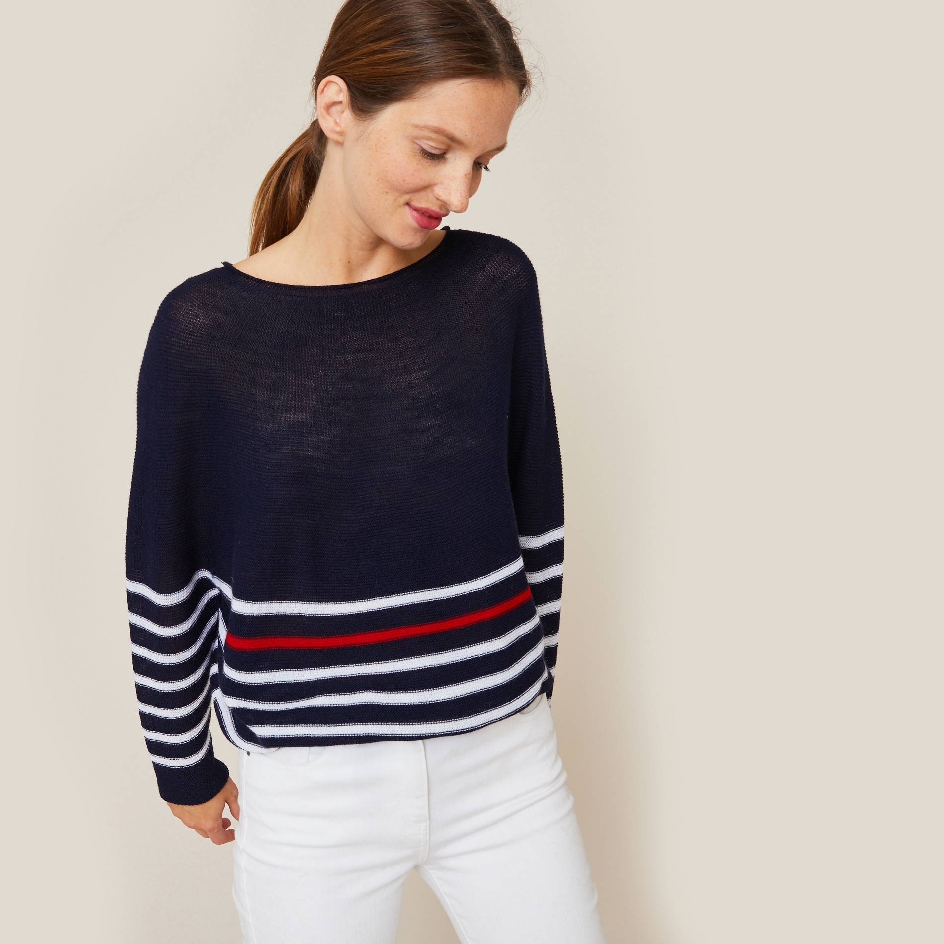 Pull point mousse, Bleu marine, large image number 0