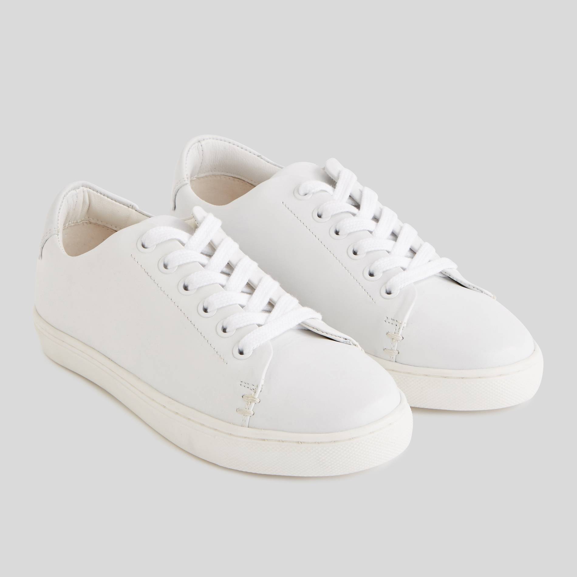 Baskets en cuir, Blanc, large image number 1