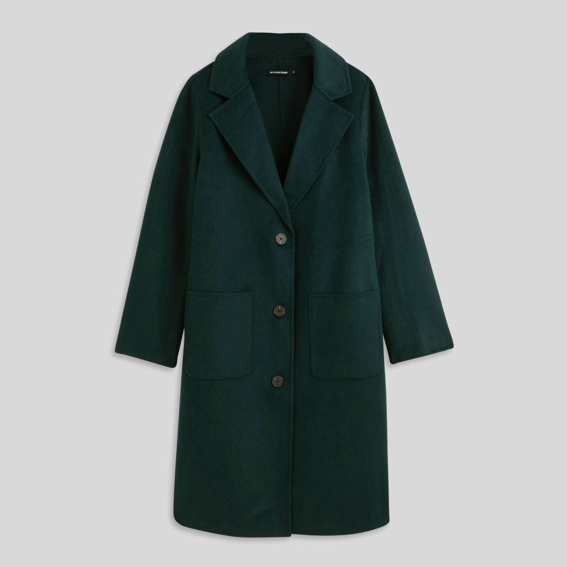 Manteau en laine double face, Vert foncé, large image number 2