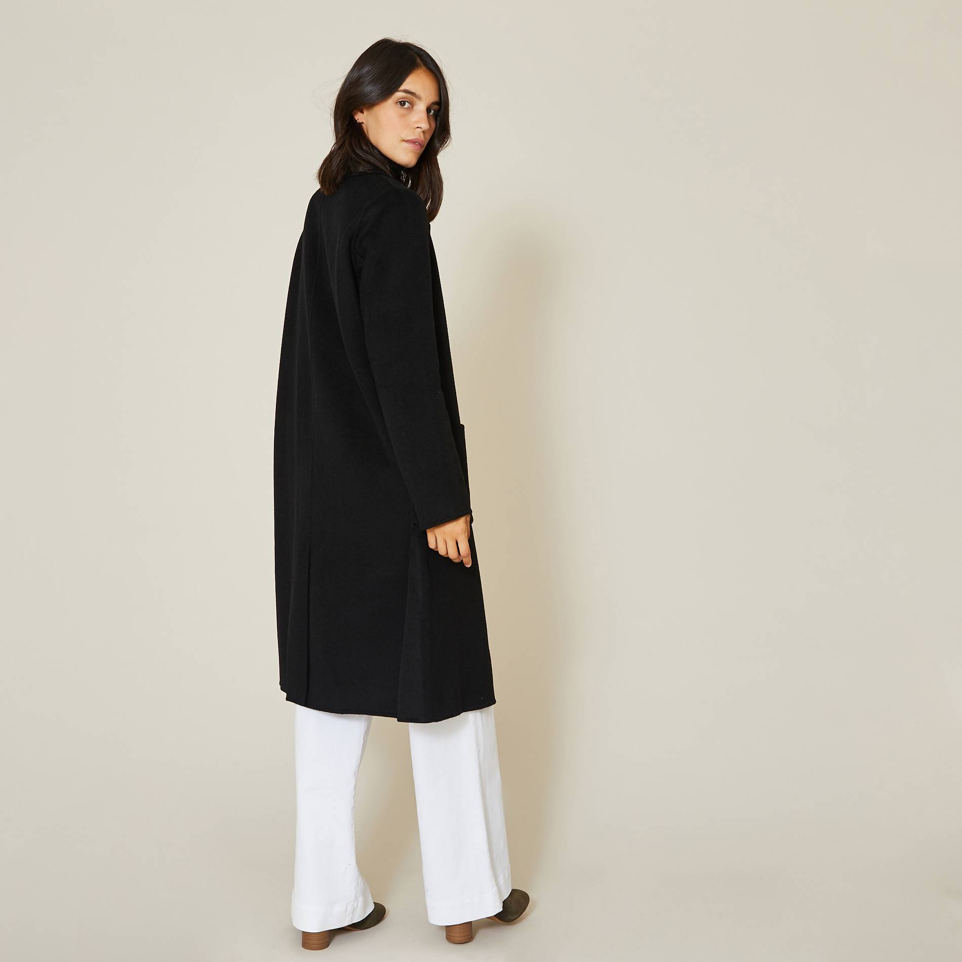 Manteau en laine double face, Noir, large image number 1