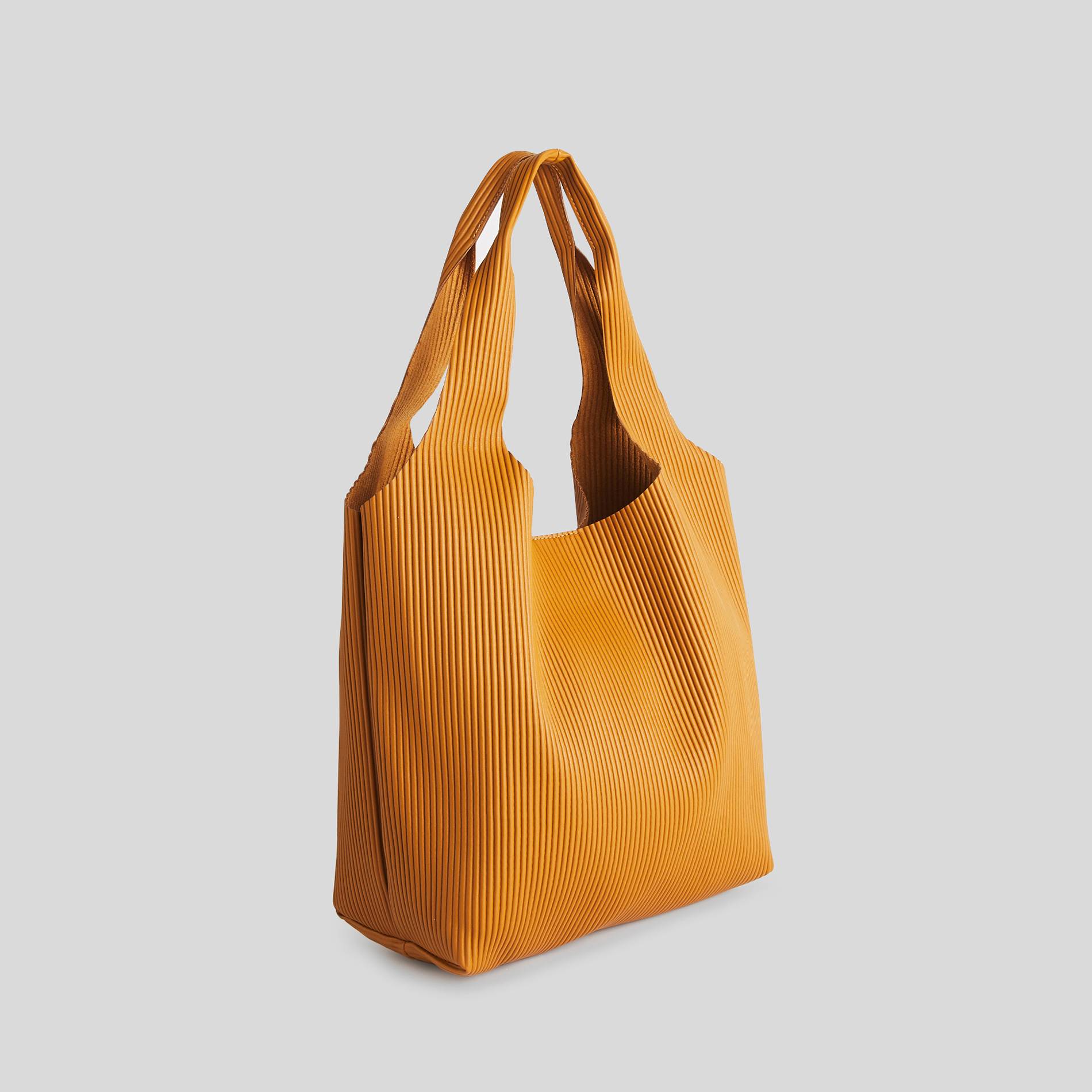 Sac plissé, Moutarde, large image number 0.0