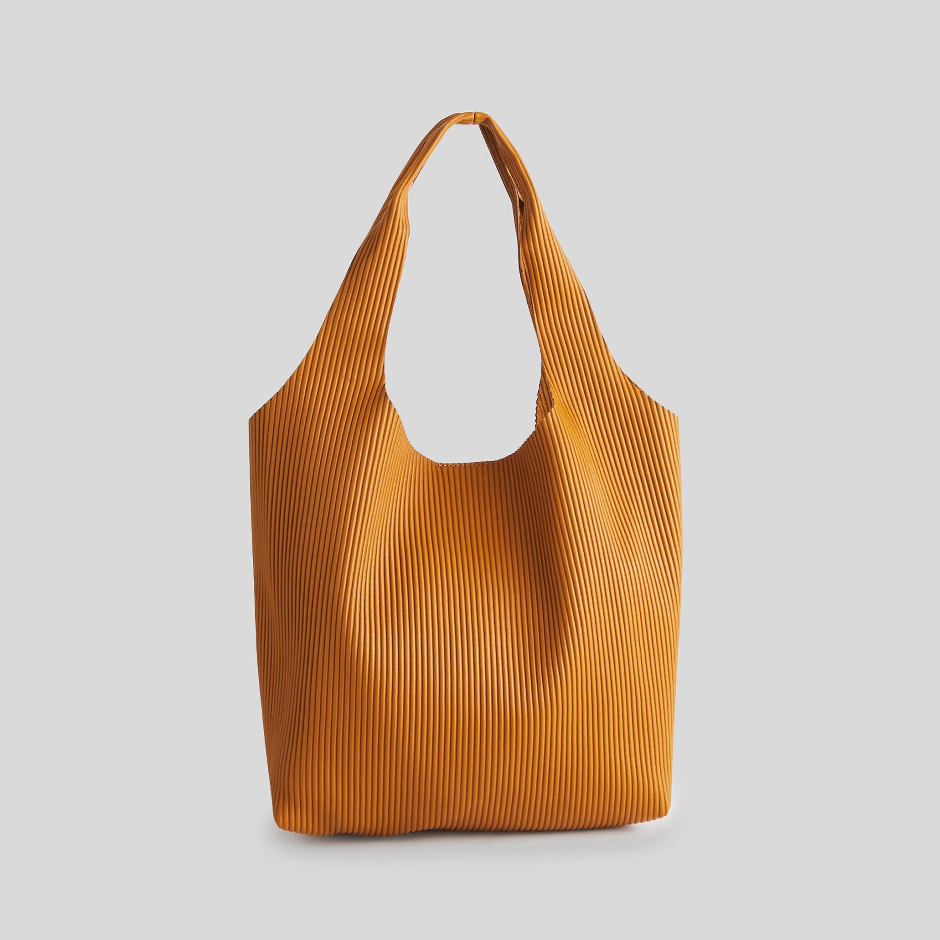 Sac plissé, Moutarde, large image number 1