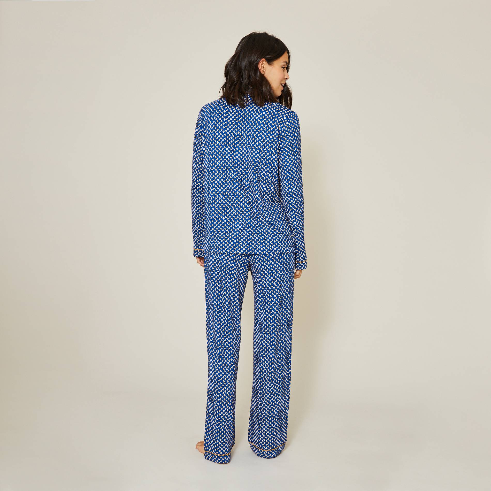 Pyjama imprimé, Bleu marine, large image number 1.0