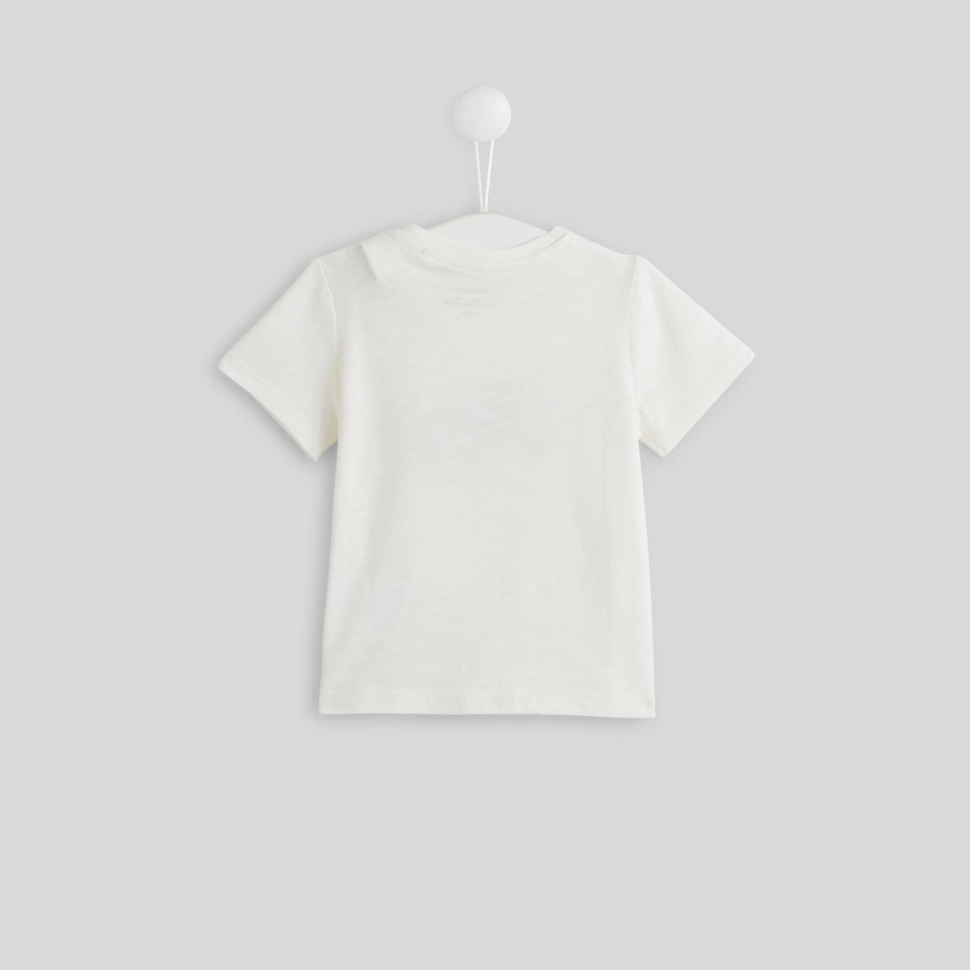 T-shirt manches courtes imprimé en coton BIO, Blanc, large image number 2