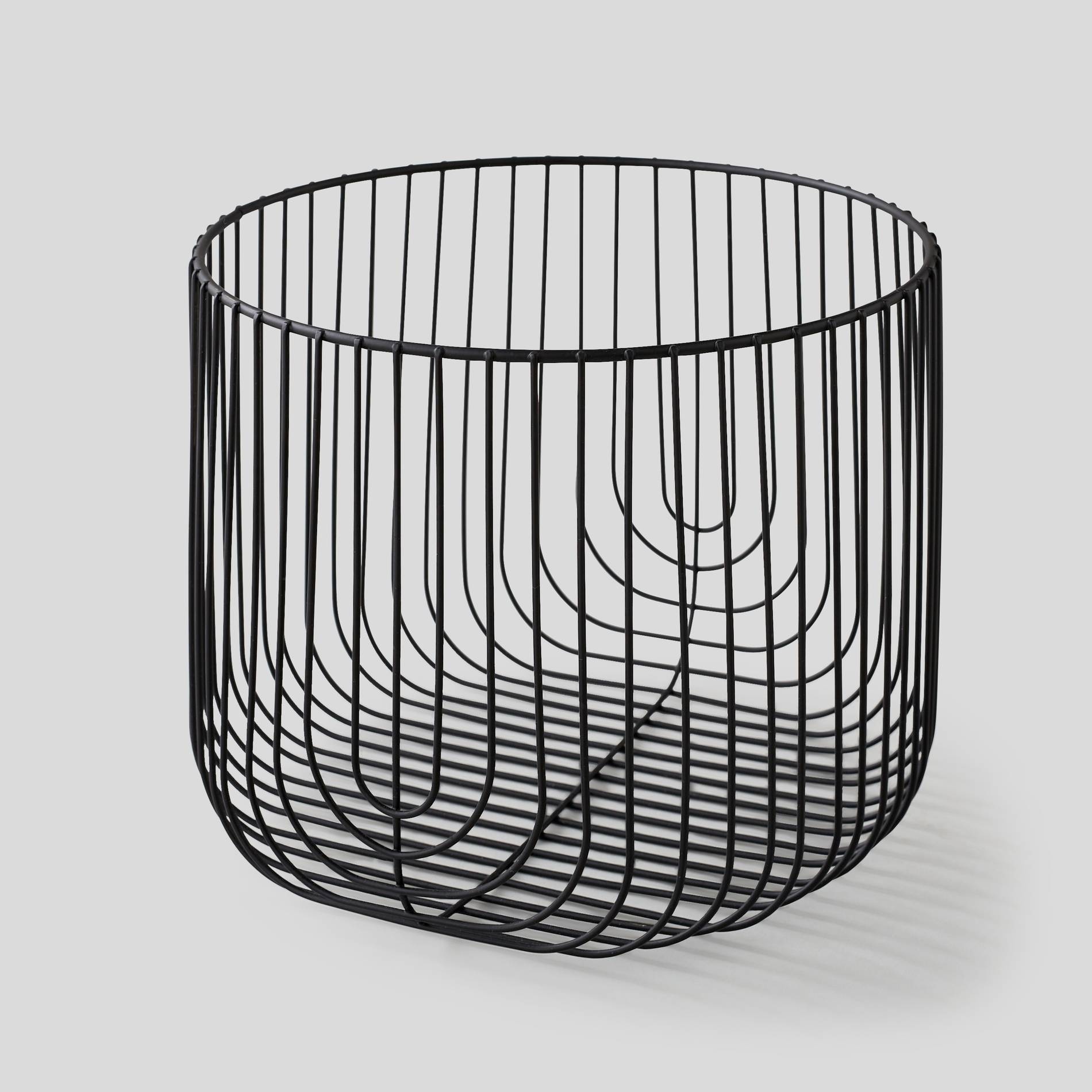 Corbeille de rangement, 18x13cm, en métal, Noir, large image number 0.0