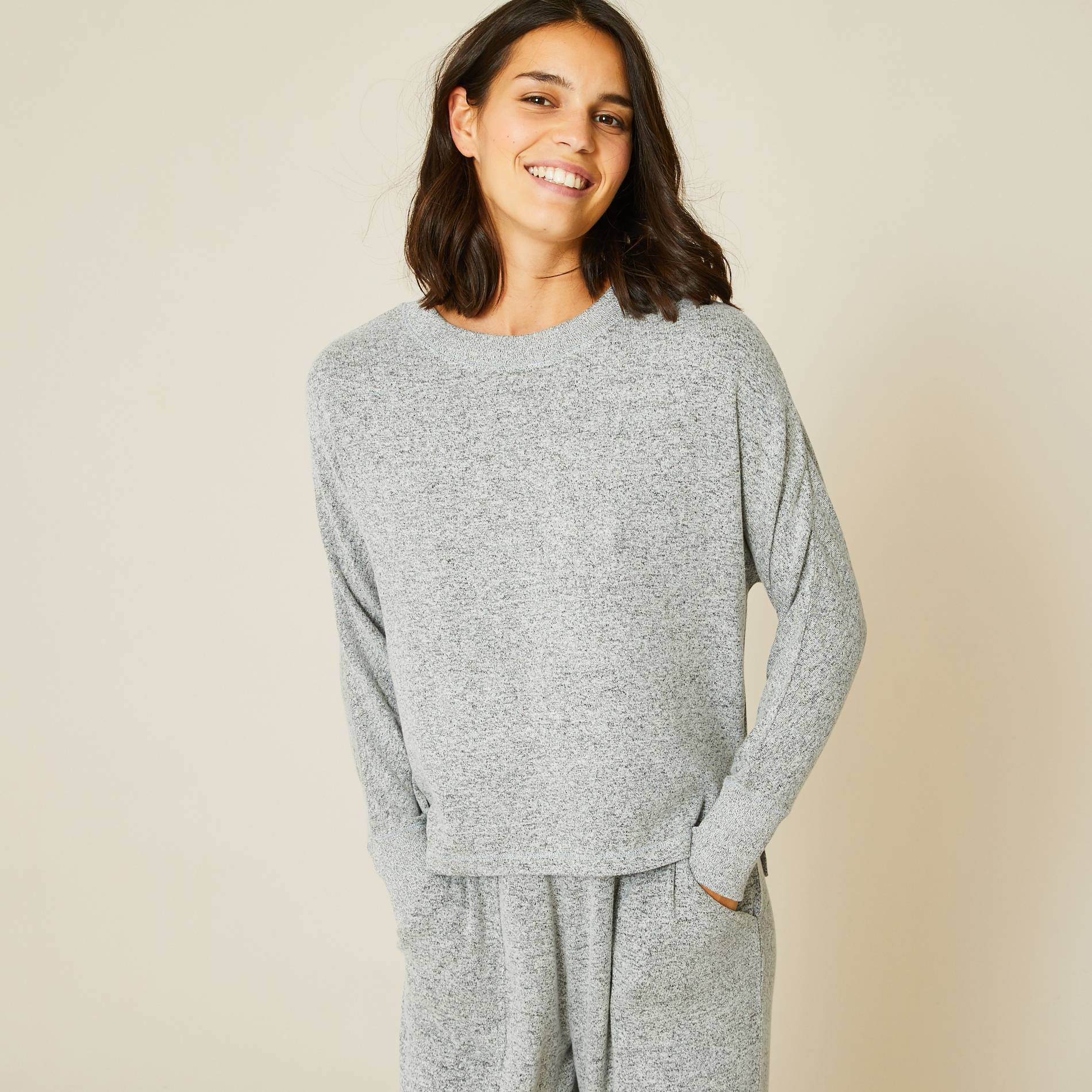 Sweat ample doudou, Gris clair, large image number 0