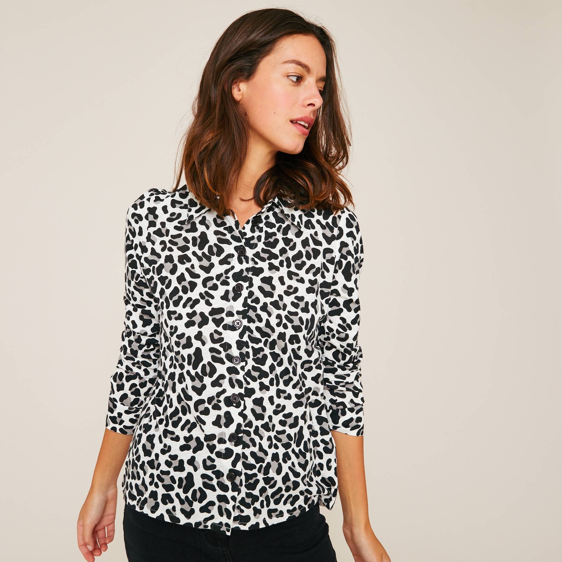 T-shirt chemise, Blanc, large image number 0