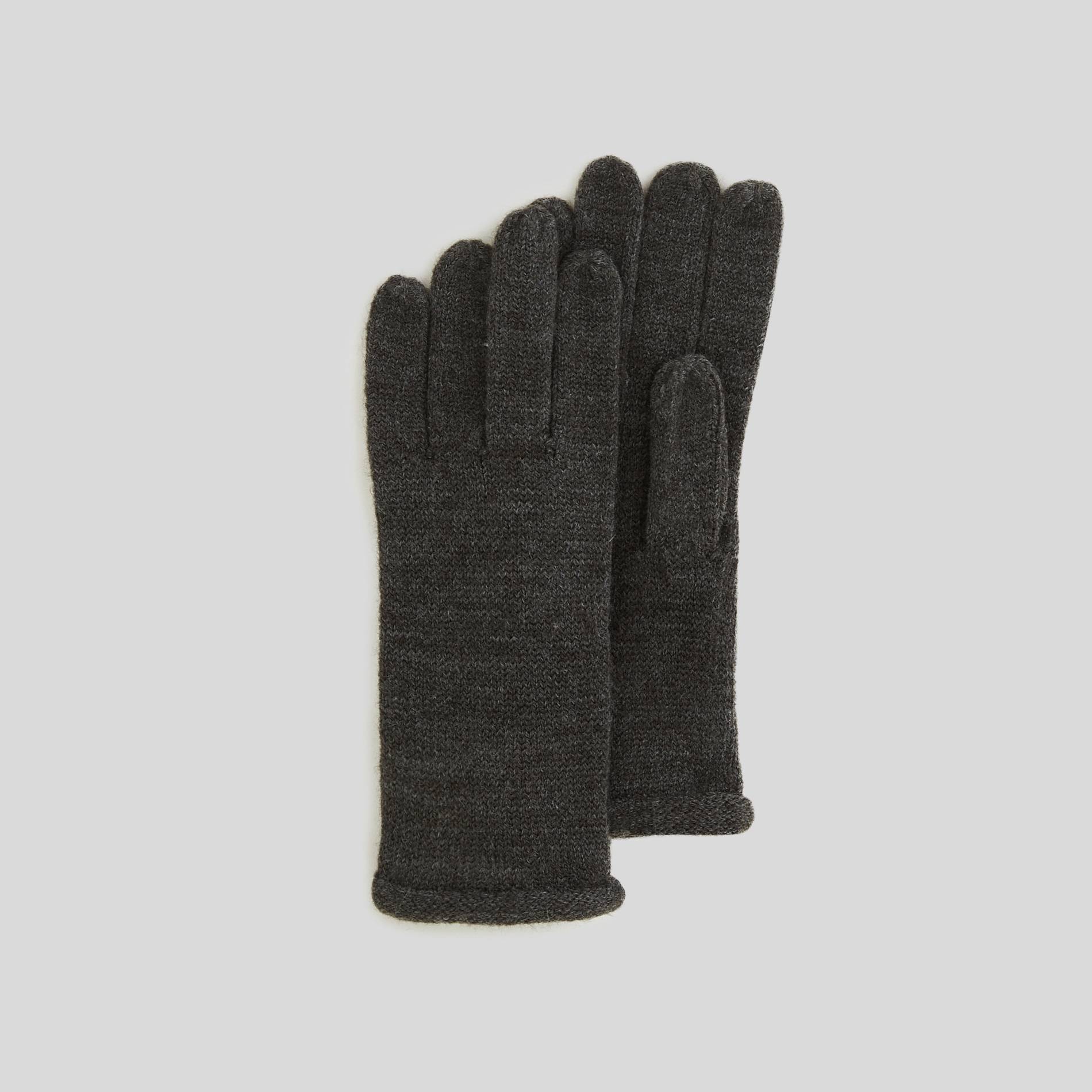 Gants en maille unis, Gris moyen, large image number 0