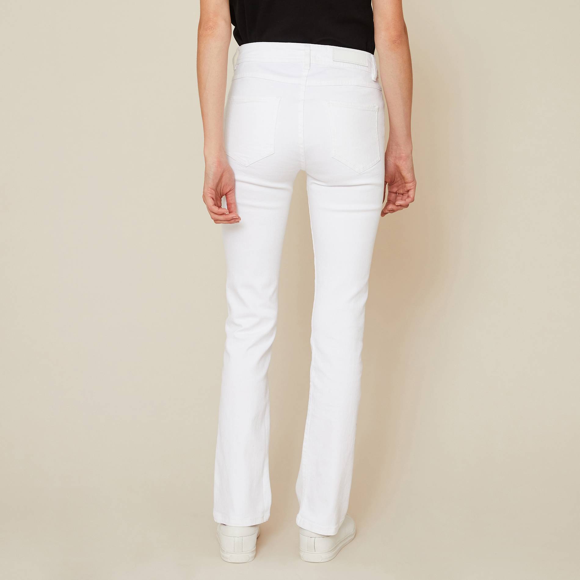 Jean droit blanc, Blanc, large image number 1