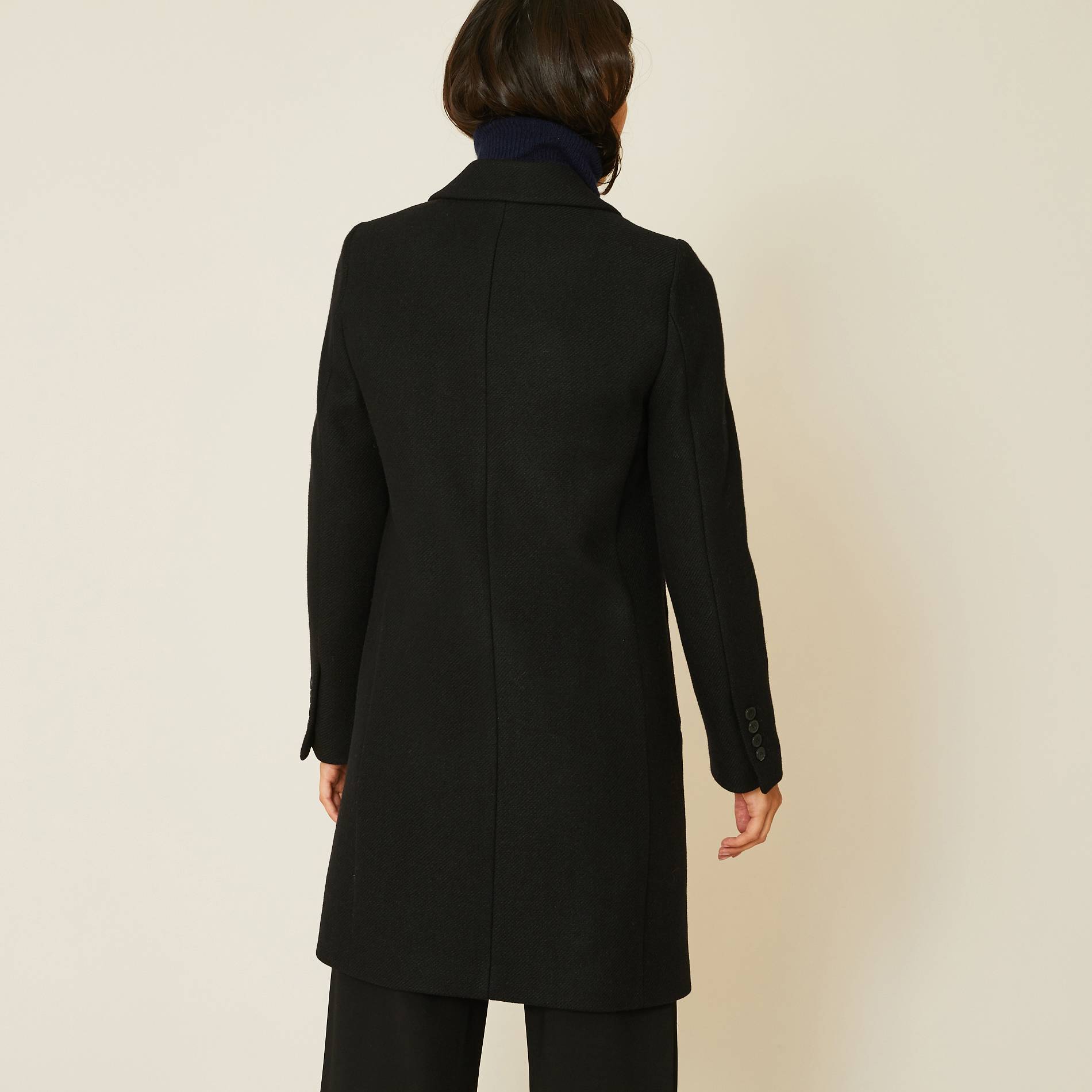 Manteau croisé, Noir, large image number 1