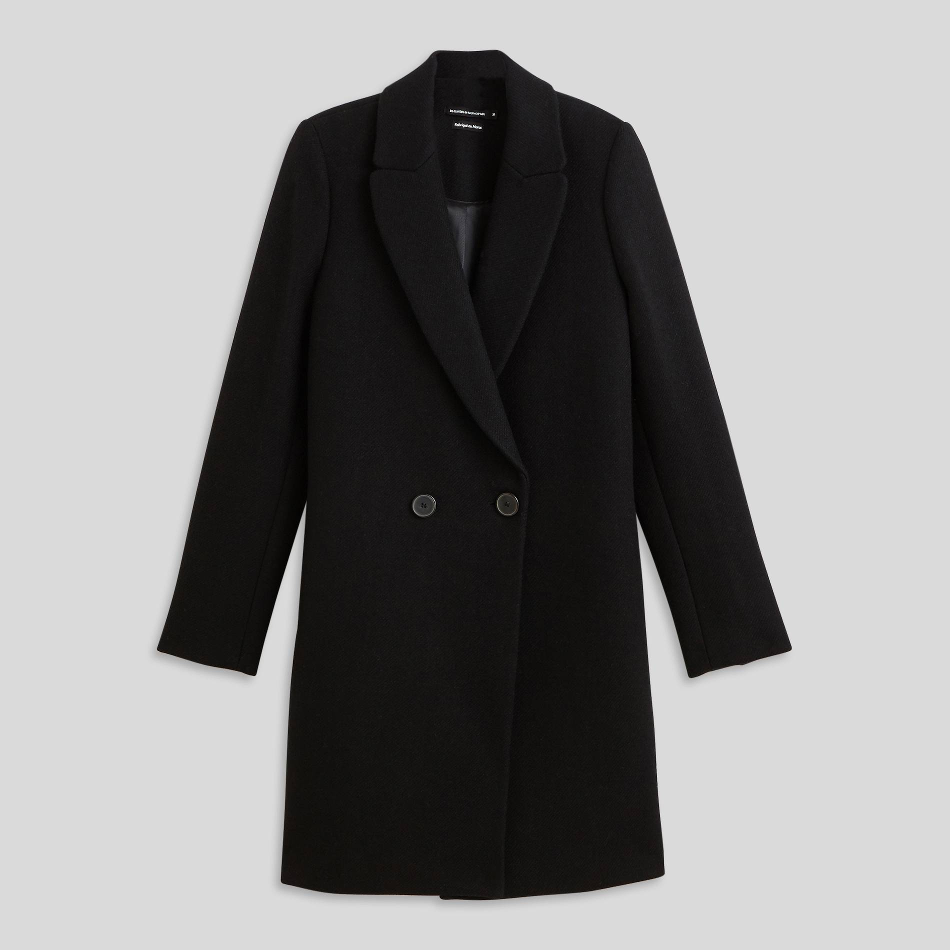 Manteau croisé, Noir, large image number 2