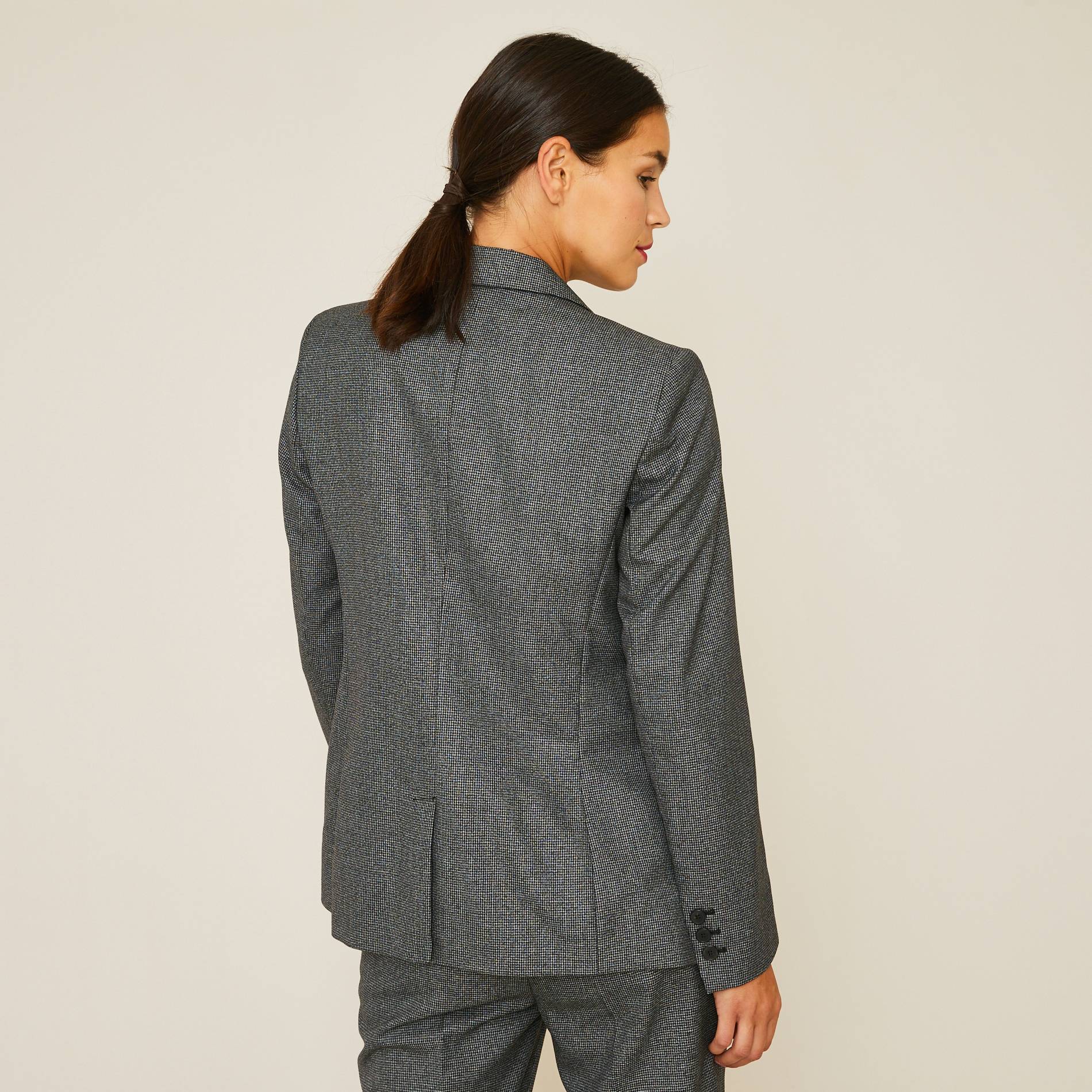 Veste blazer à carreaux, Gris foncé, large image number 1.0