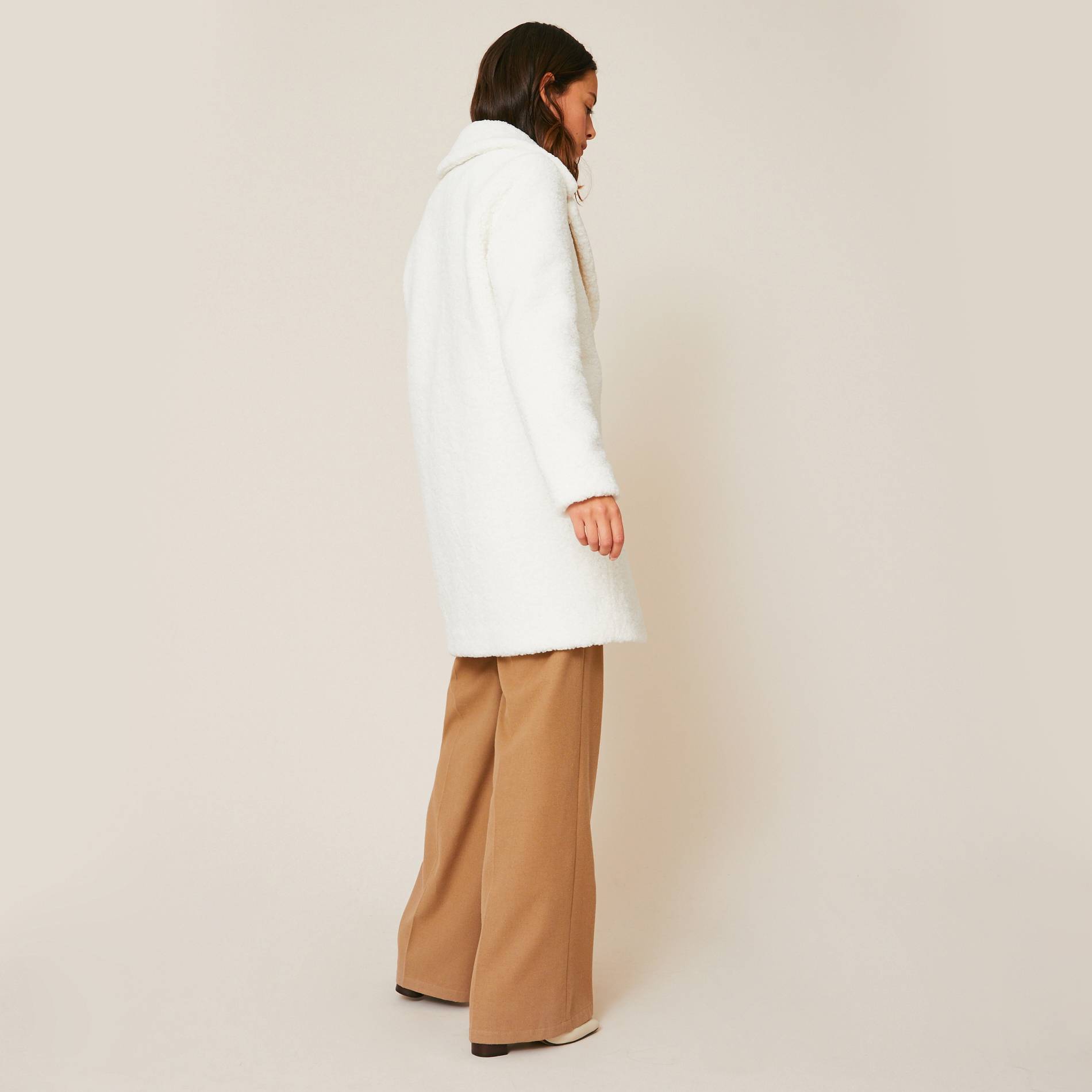 Manteau long sherpa, Ecru, large image number 1.0