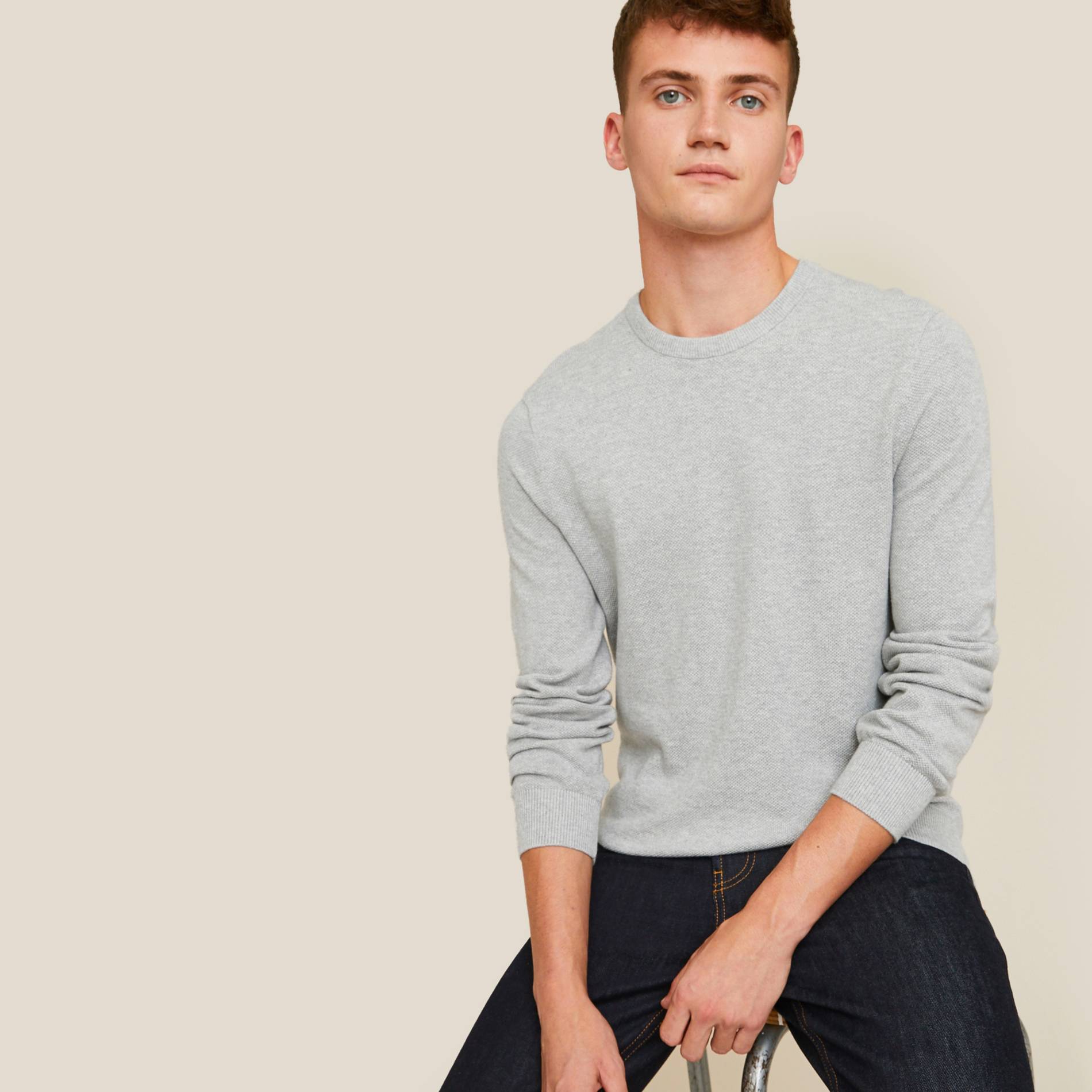 Pull fantaisie, Gris moyen, large image number 0